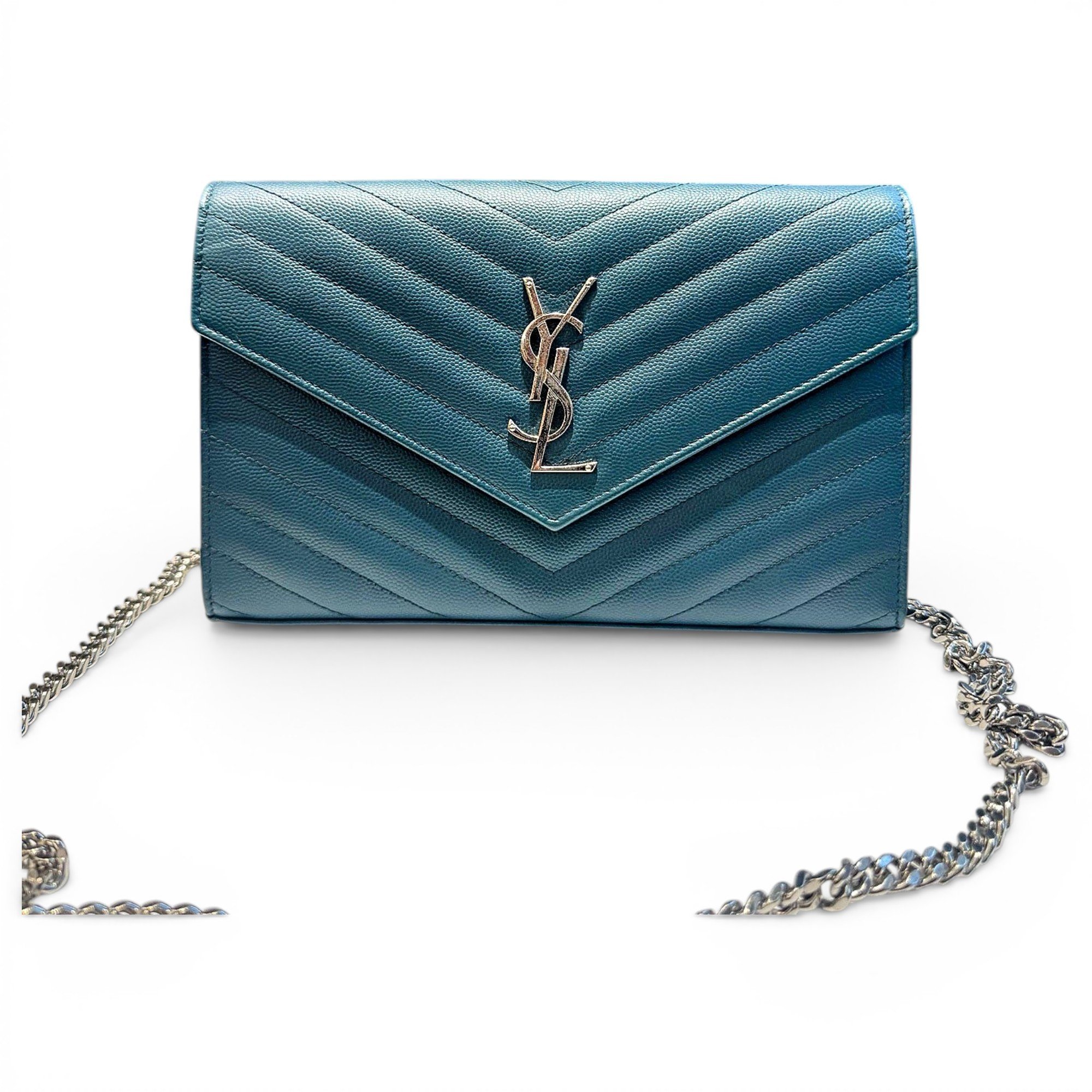 Envelope leather handbag