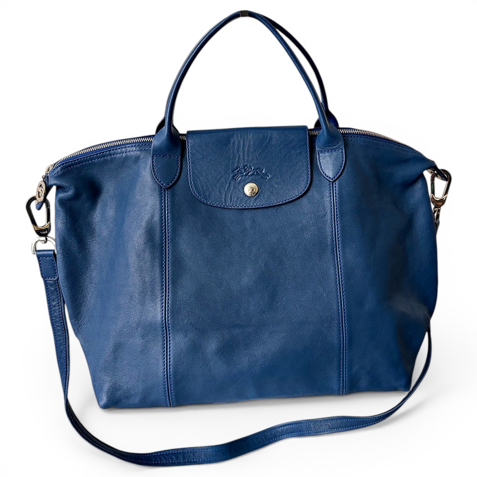 Pliage leather crossbody bag