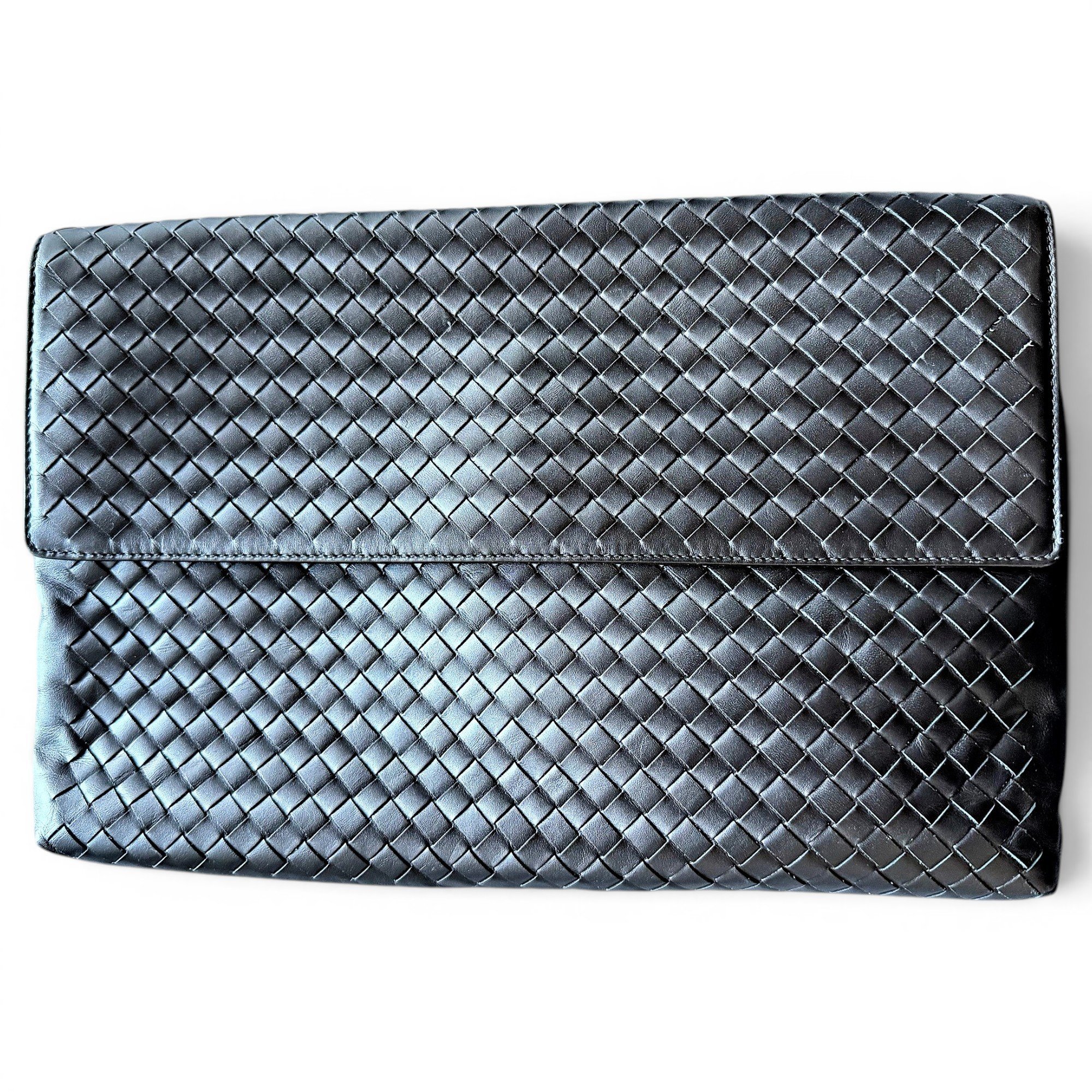 Leather clutch bag
