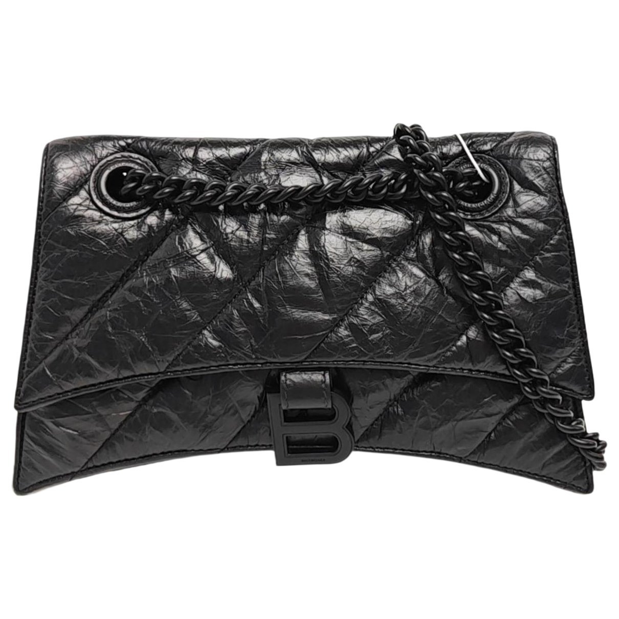 Crush leather handbag