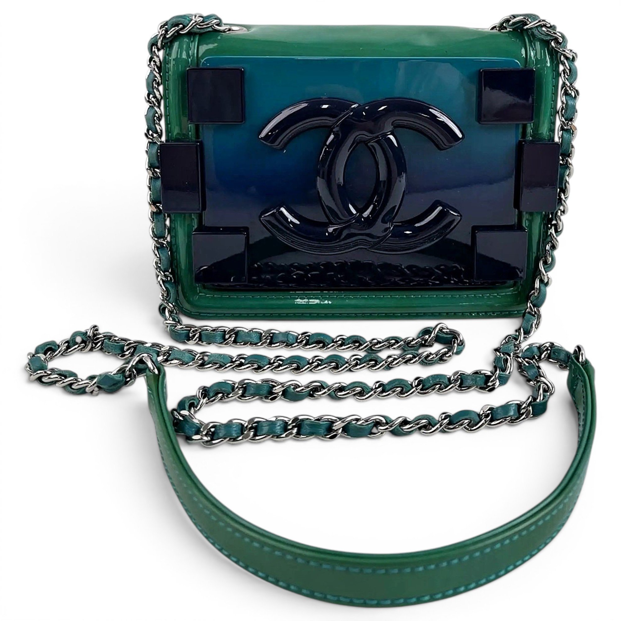 Patent leather handbag