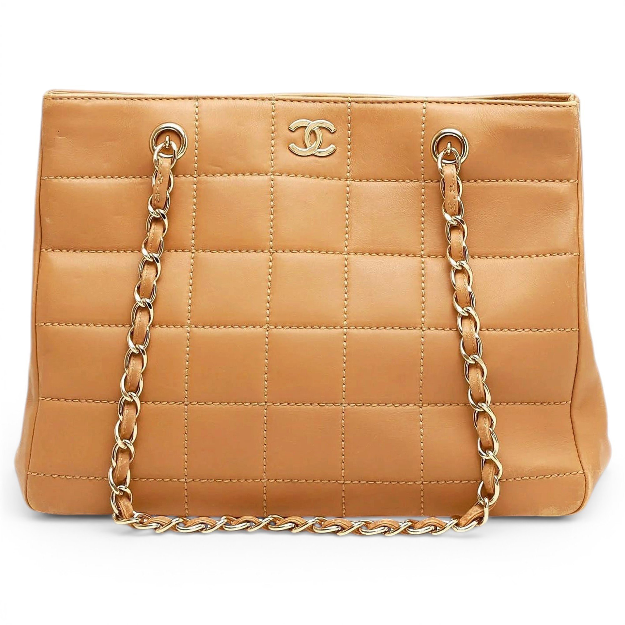 East West Chocolate Bar leather tote