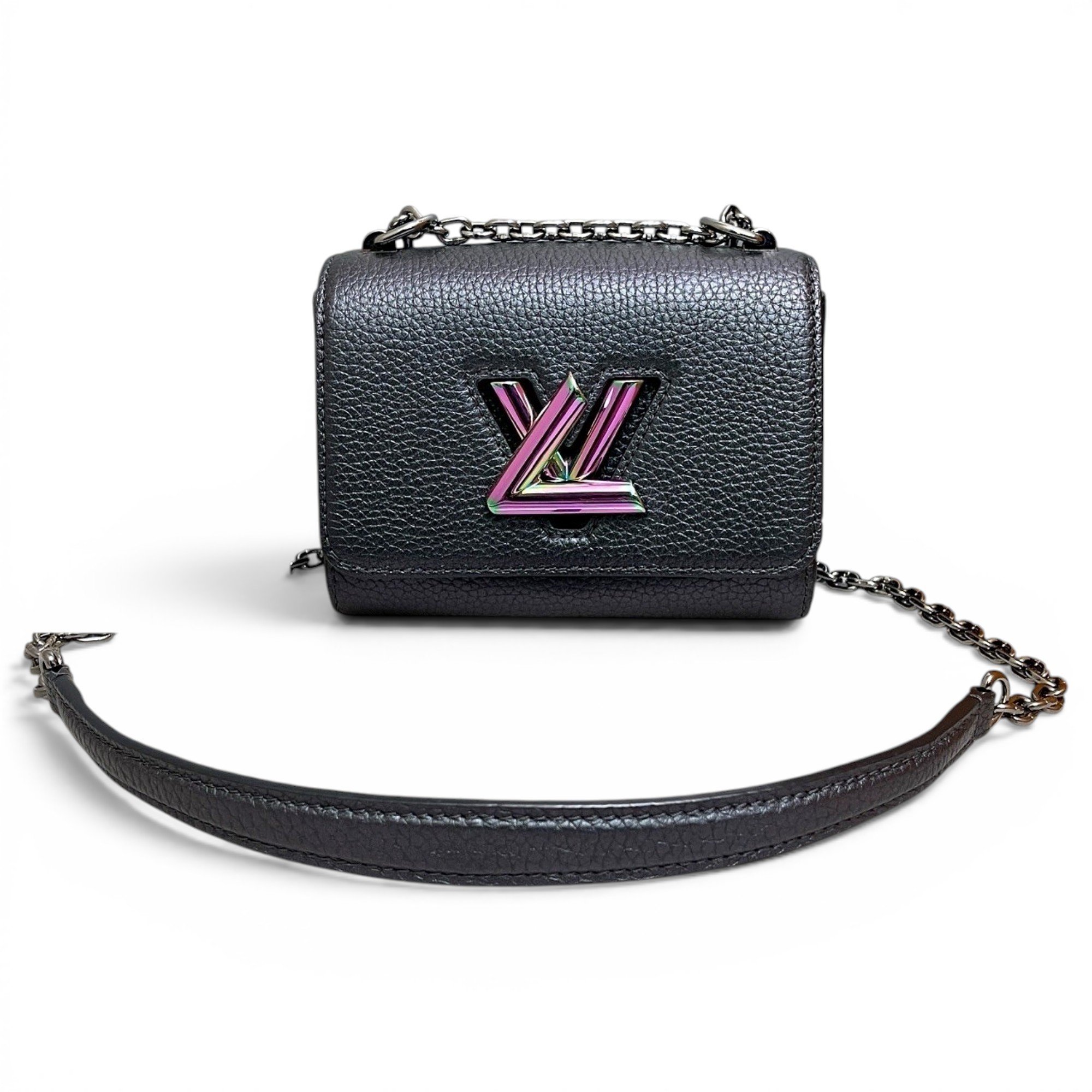 Twist leather handbag