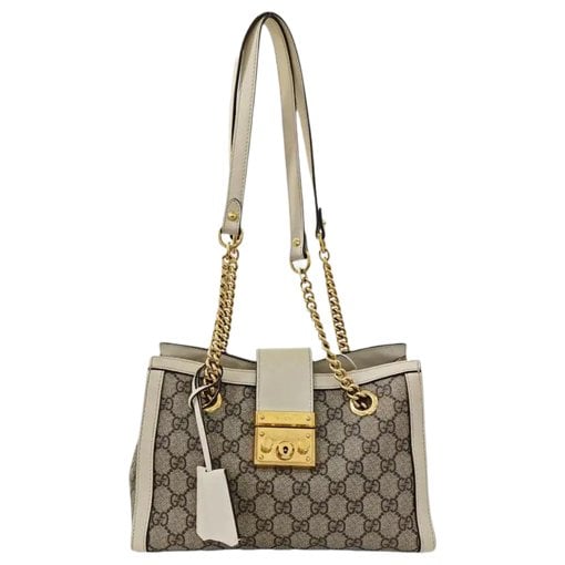 Padlock leather handbag