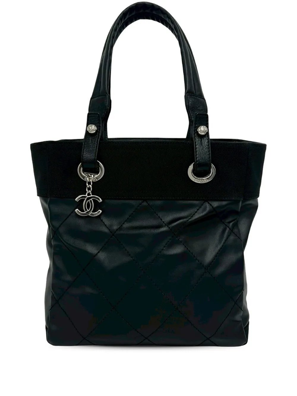 2014 Small Quilted Coated Canvas Paris Biarritz tote bag