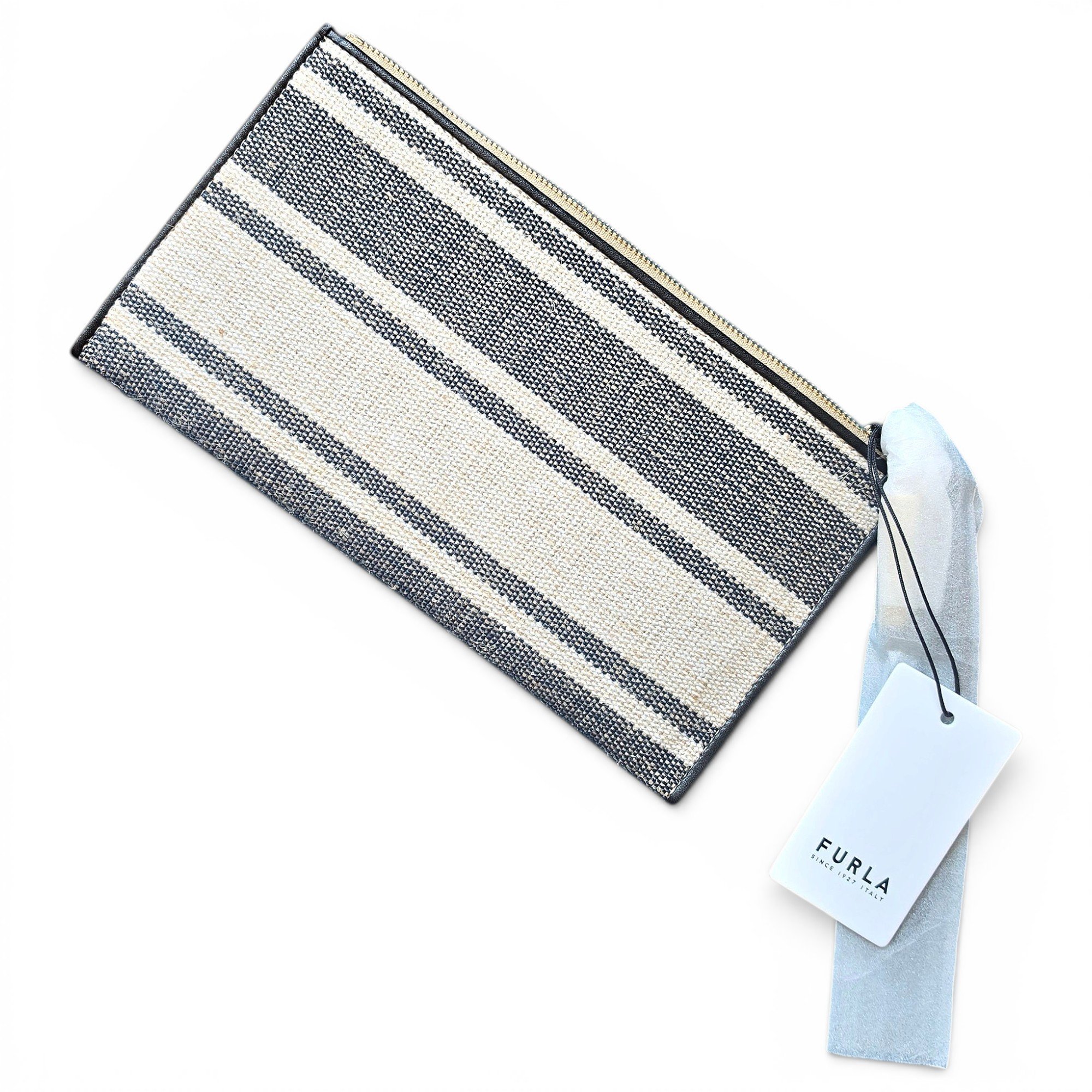 Linen clutch bag