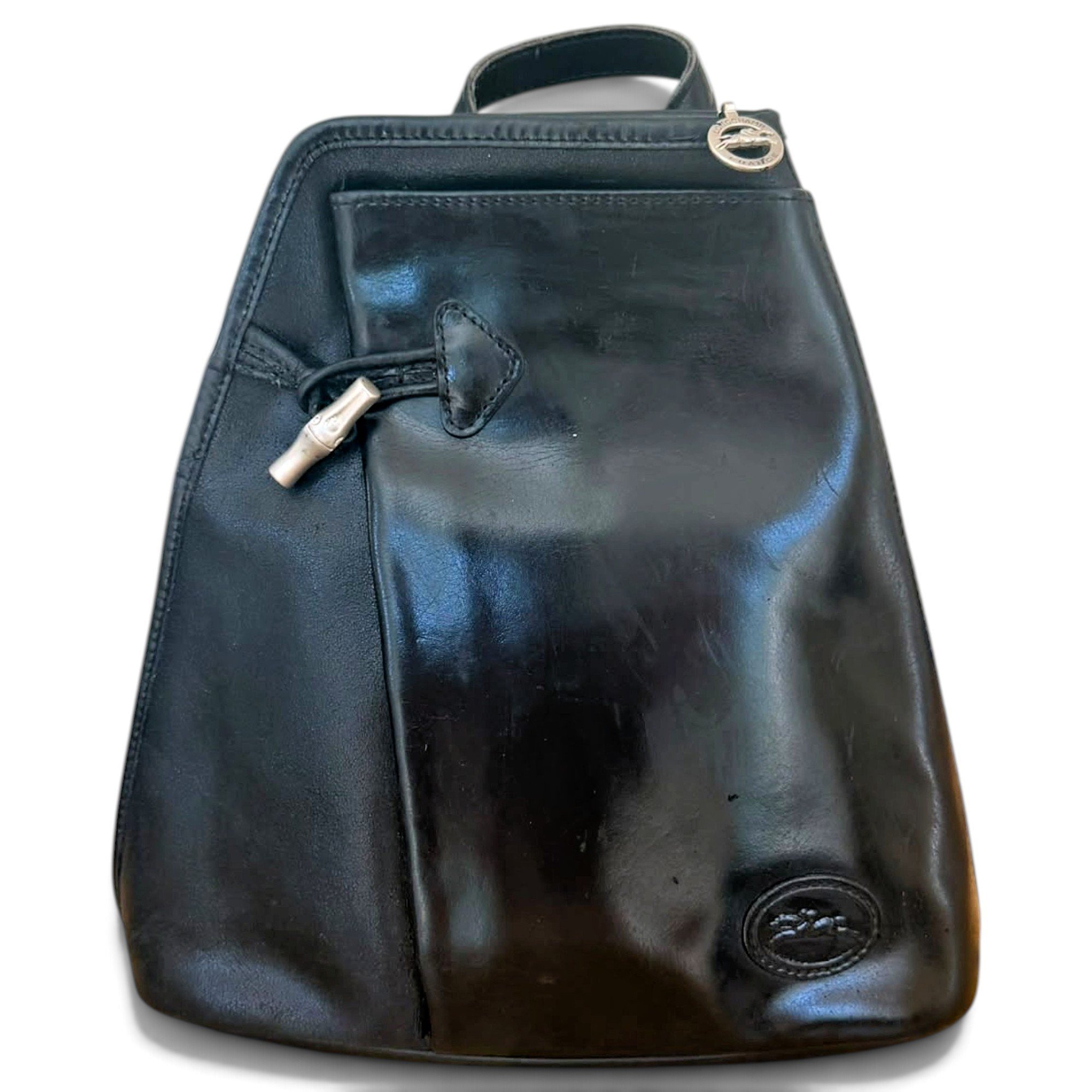 Longchamp Patent leather backpack