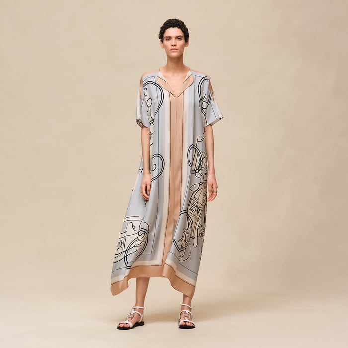 Gris Paruline "Ex-libris a Main Levee" Caftan