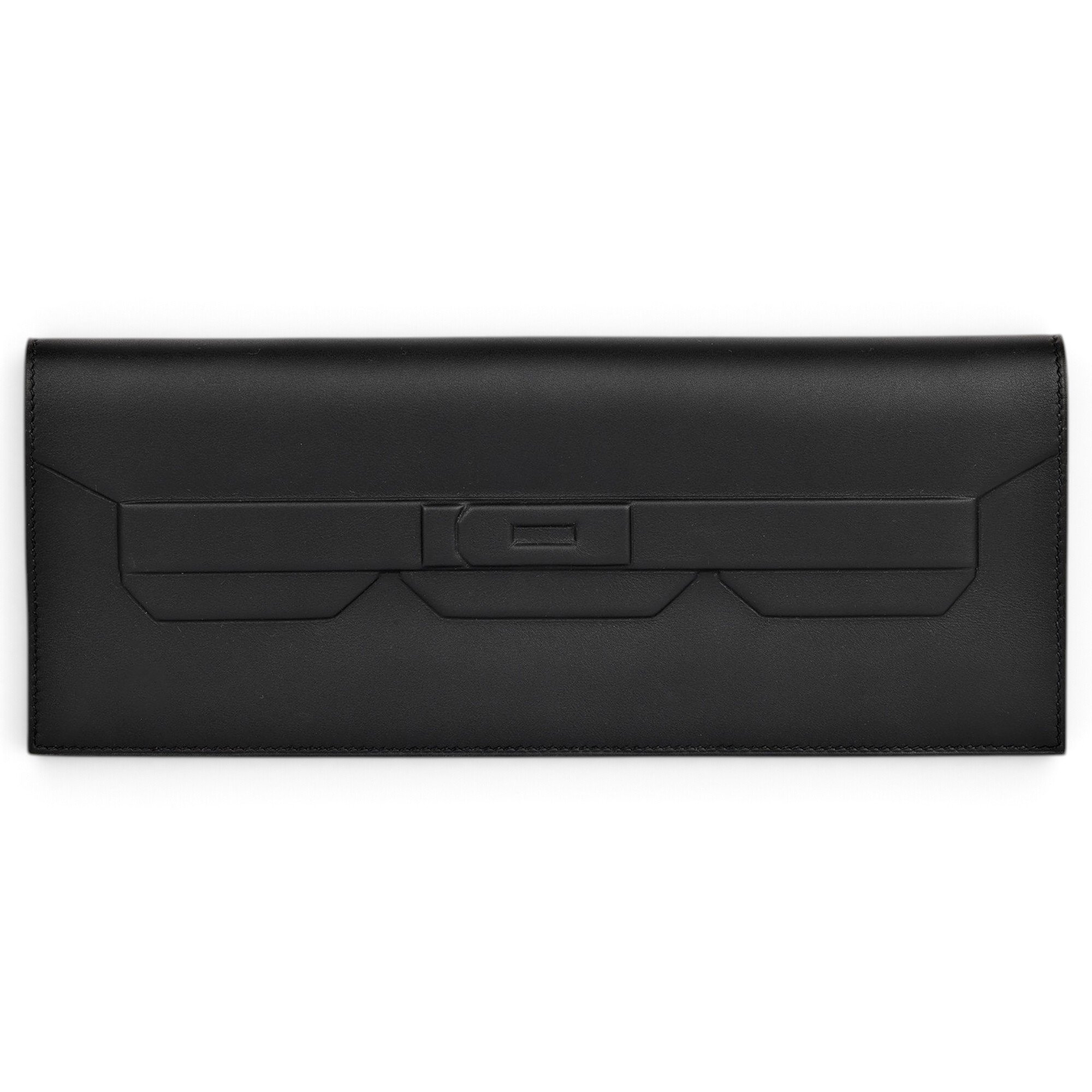 Birkin Shadow leather clutch bag