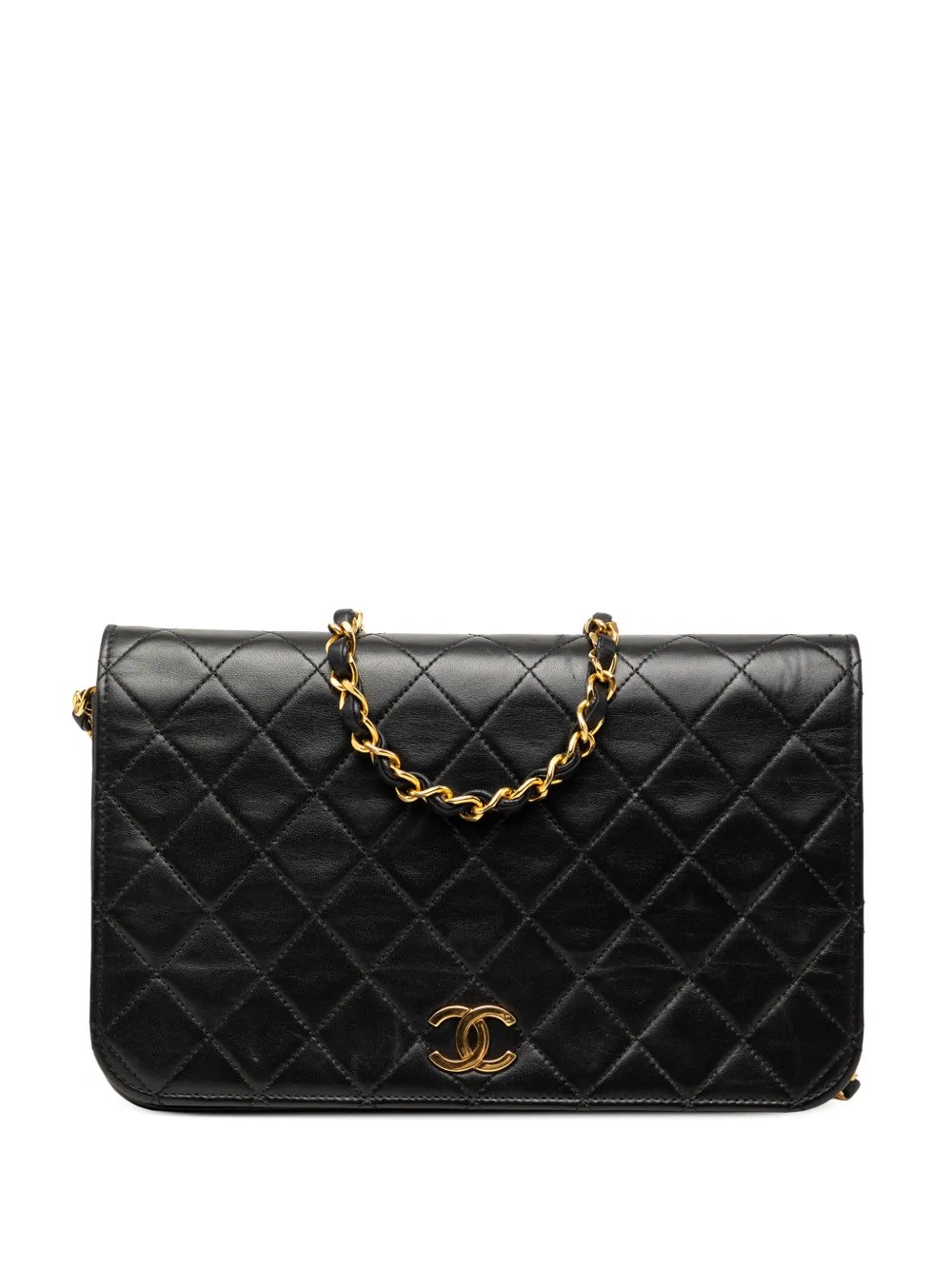 1991-1994 CC Quilted Lambskin Full Single Flap crossbody bag