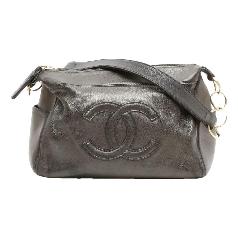 Trendy CC leather handbag