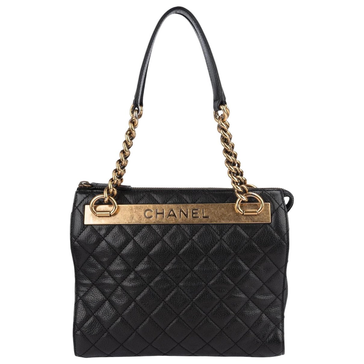 Trendy CC leather handbag