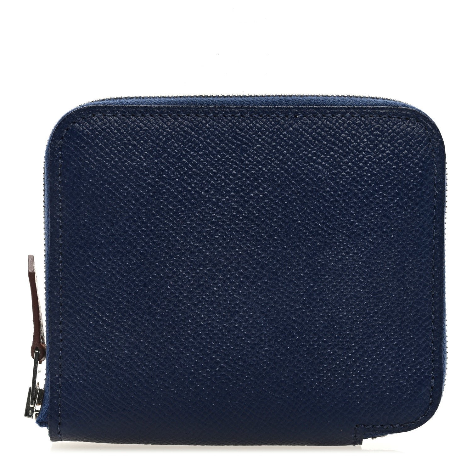 Hermes Epsom Silk'In Compact Wallet Bleu Saphir