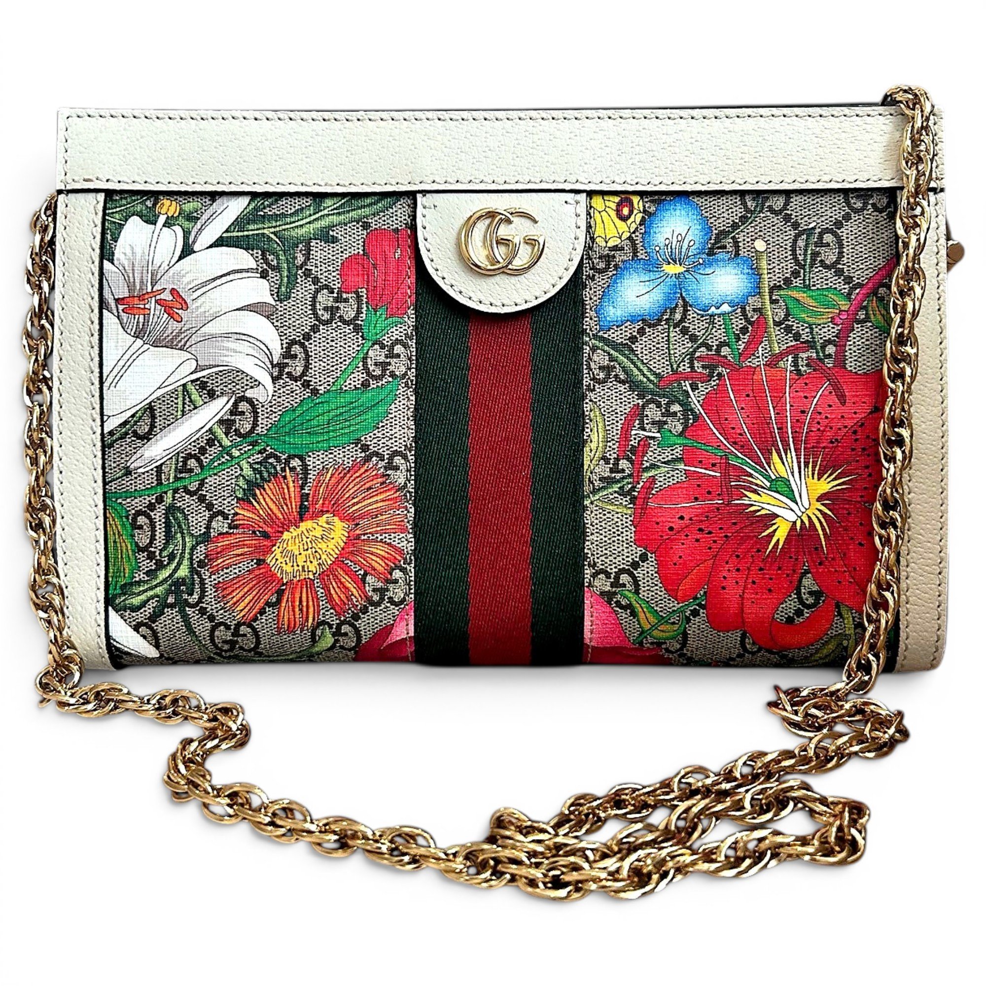 Ophidia Chain leather handbag