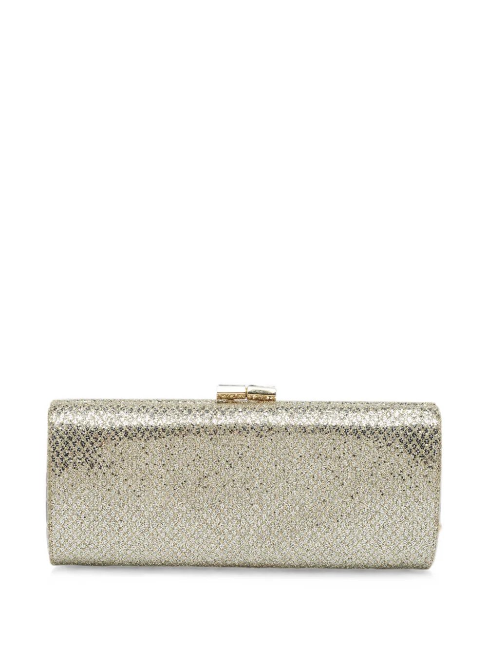 Jimmy Choo Twill Tube glitter clutch bag