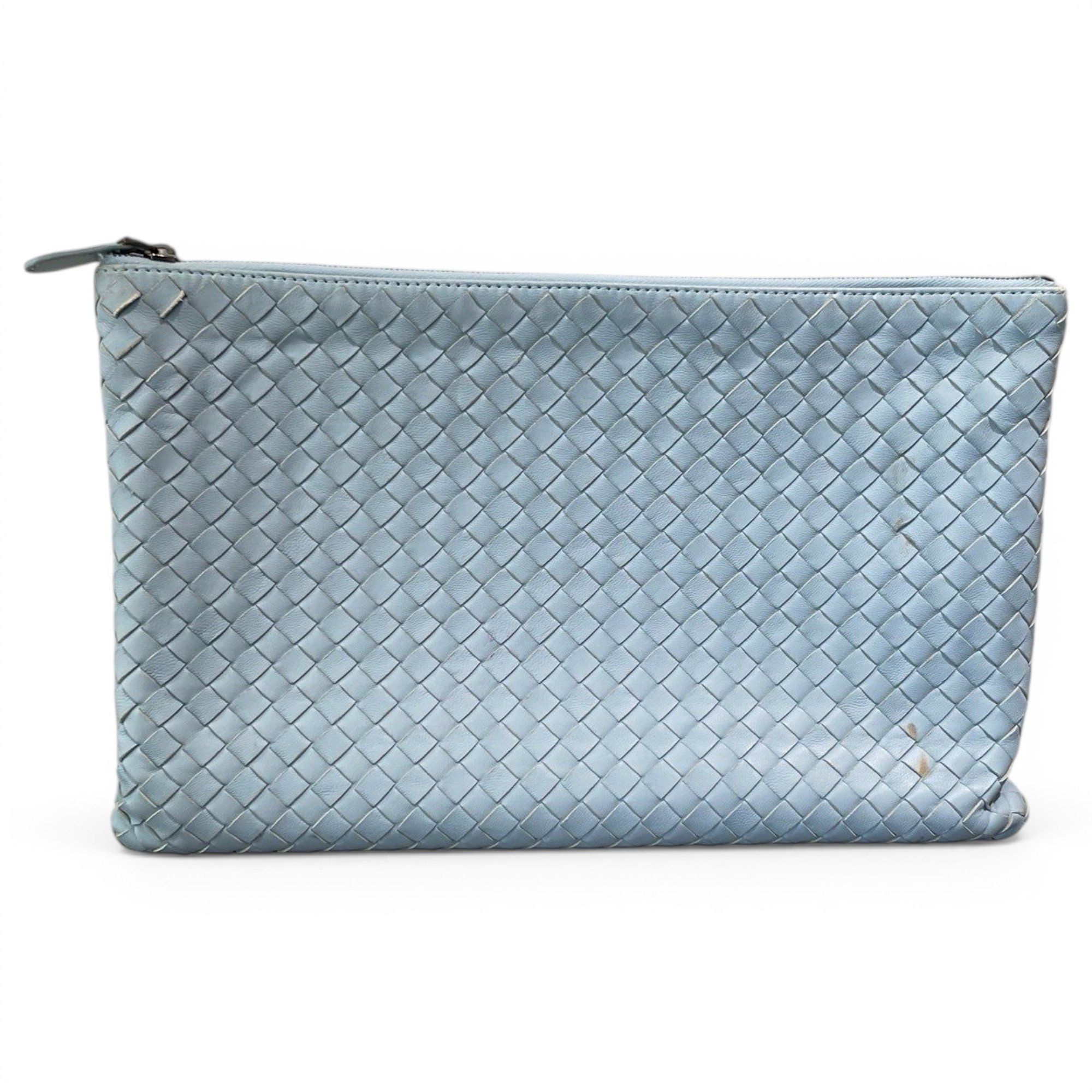 Leather clutch bag