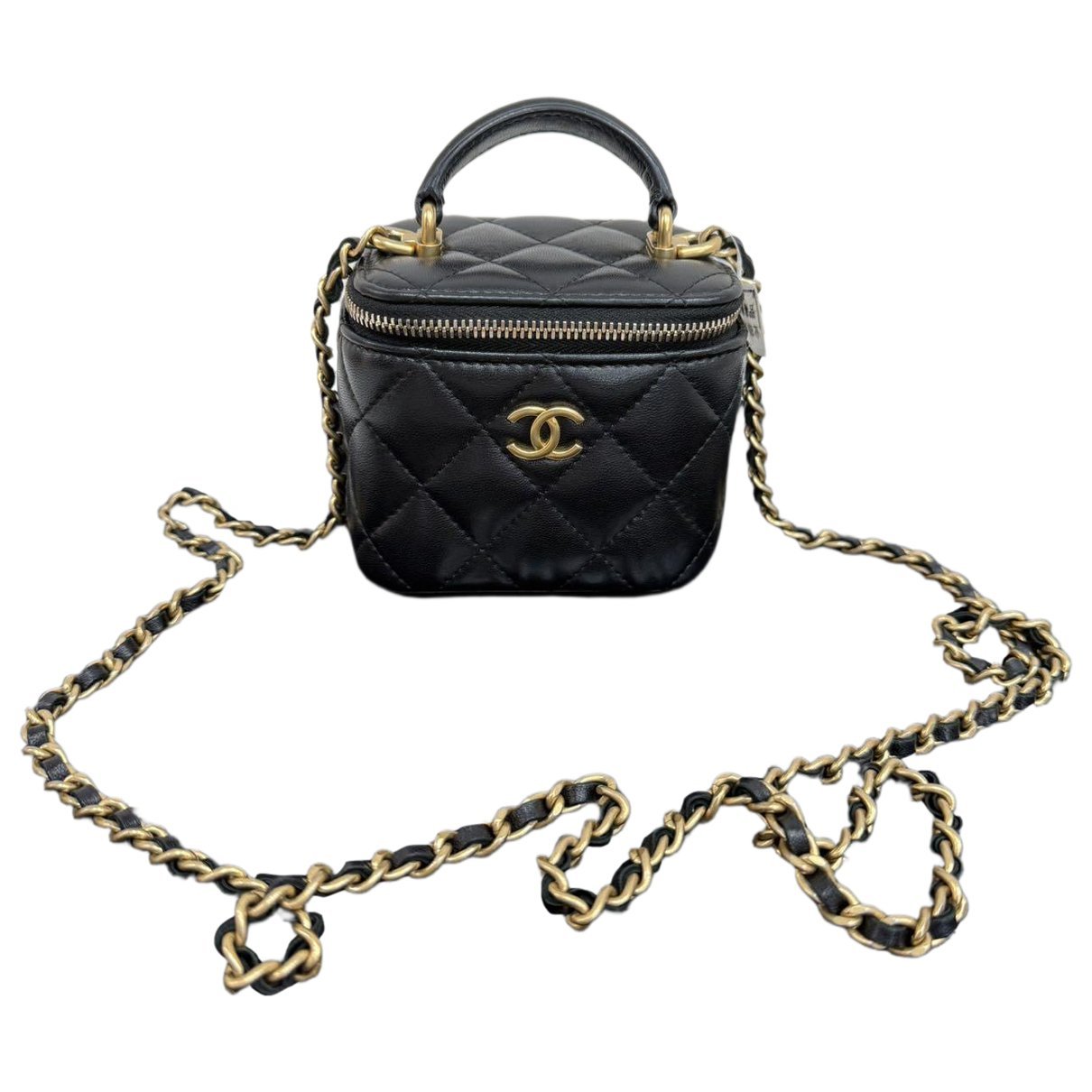 Trendy CC Vanity leather crossbody bag