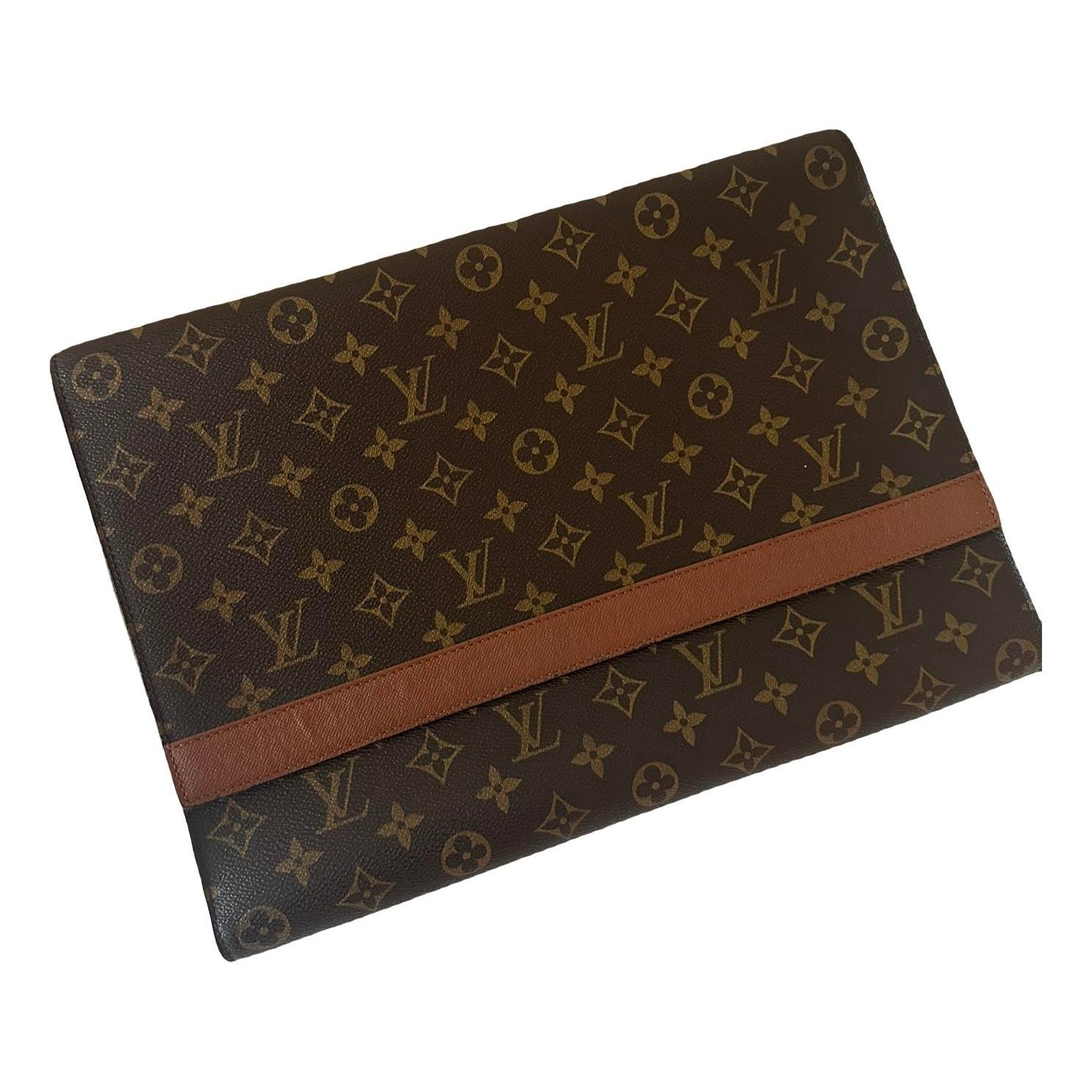 Leather clutch bag