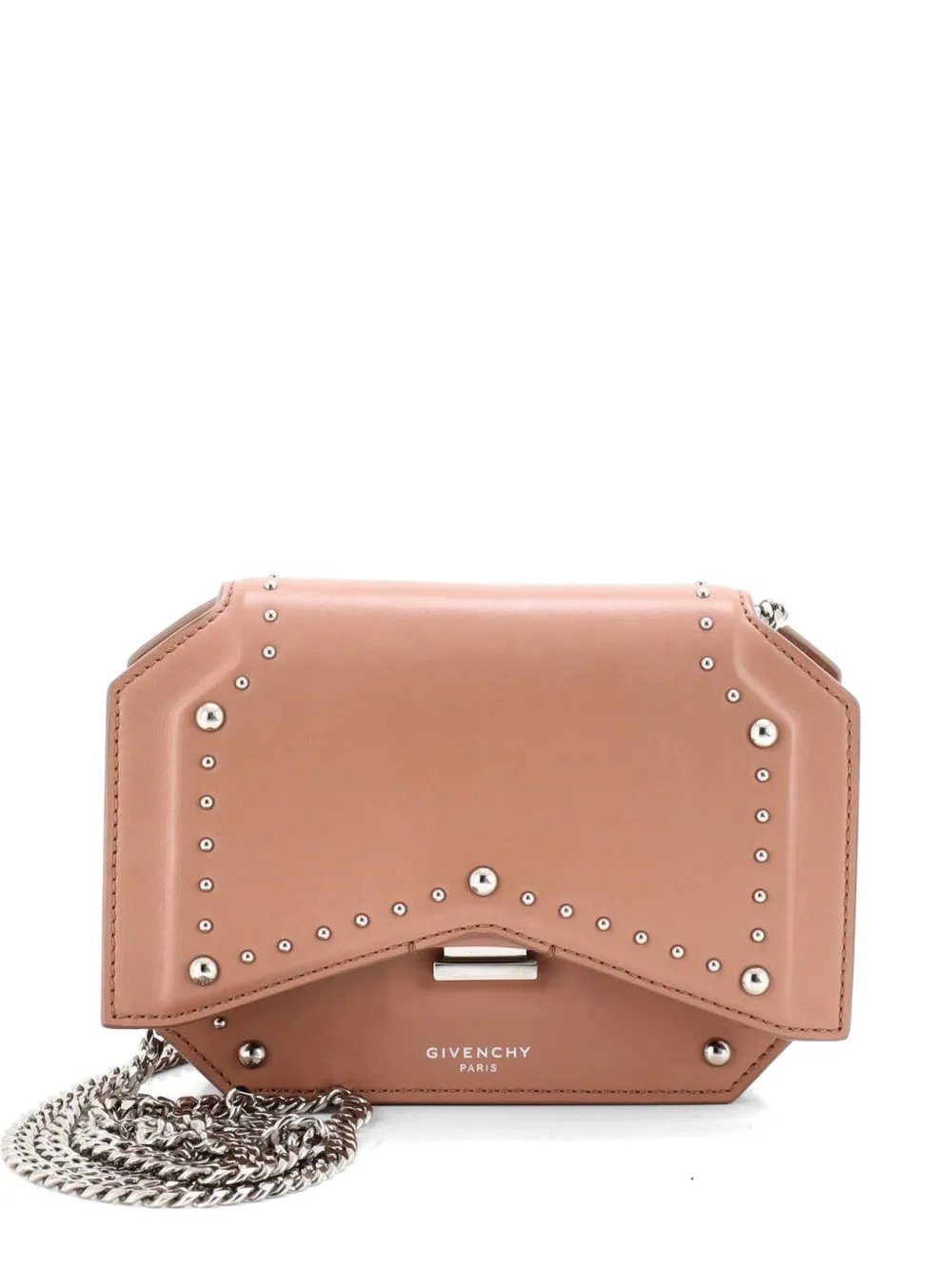 Bow Cut Chain Wallet Studded Leather crossbody bag