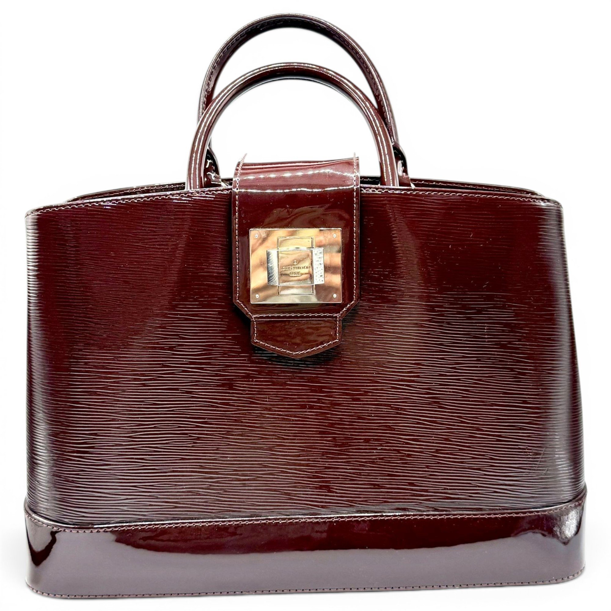Patent leather handbag