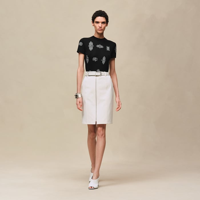 Noir "Ferronnerie" Short-sleeve Sweater