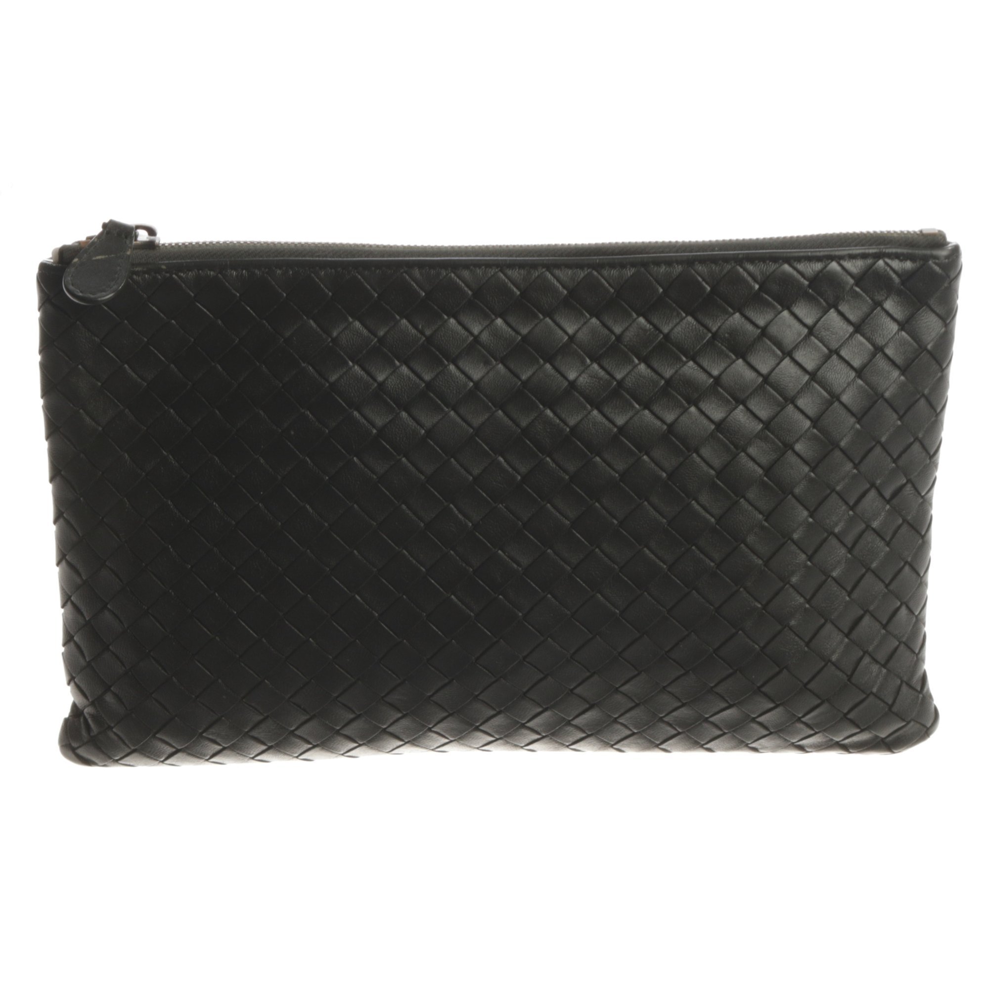 Leather clutch bag