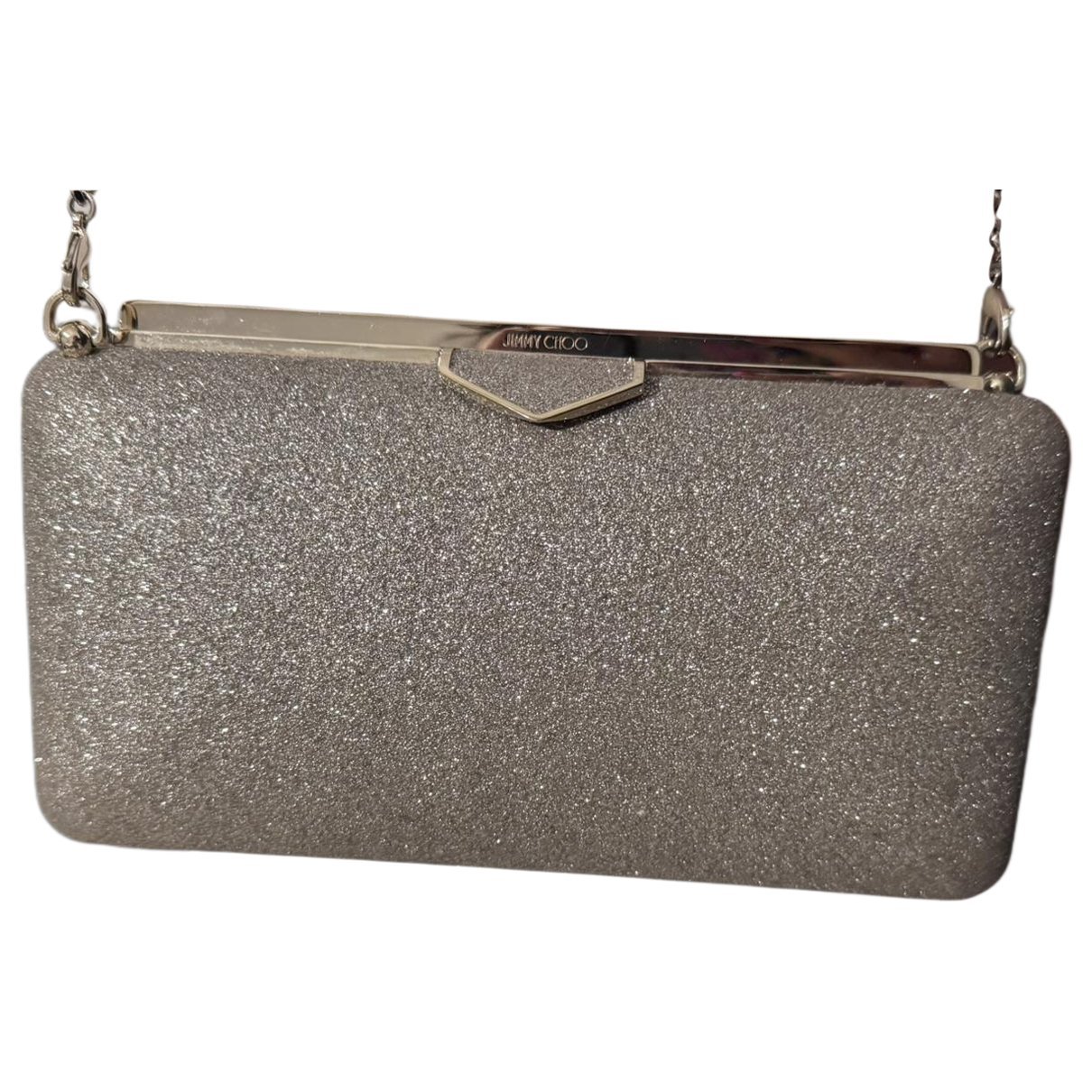 Jimmy Choo Celeste glitter clutch bag