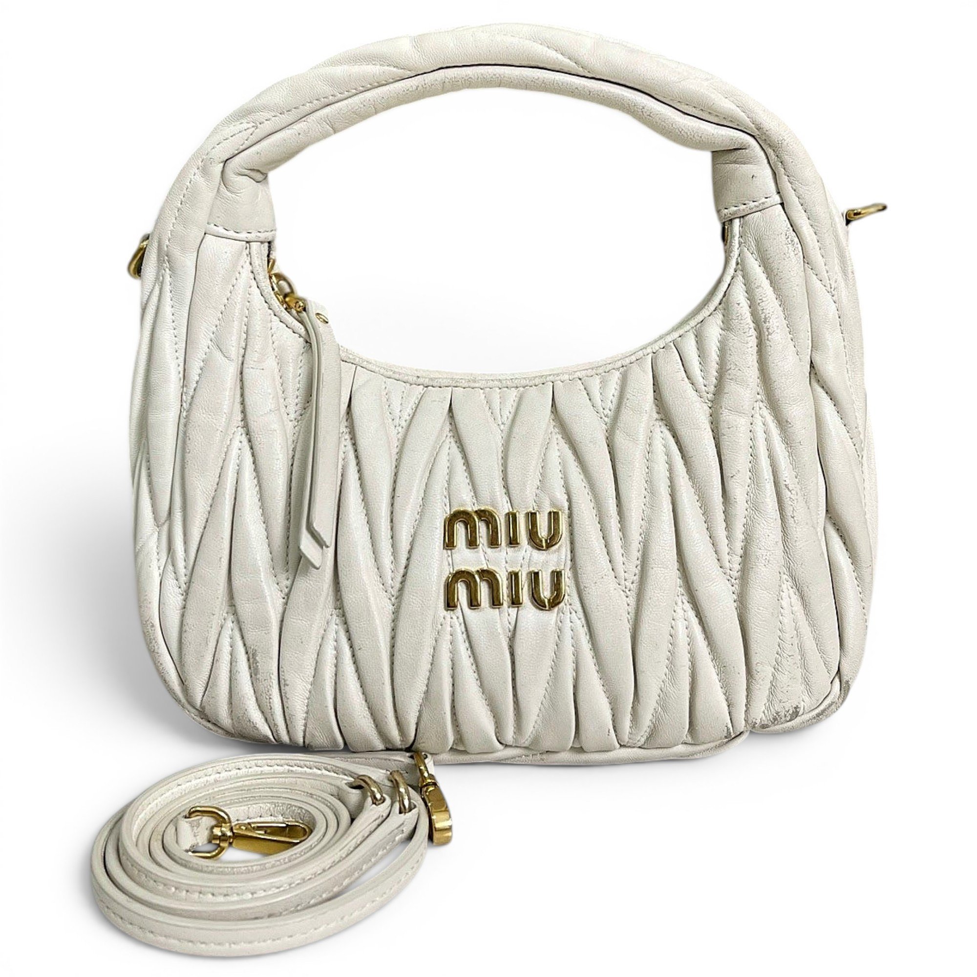 Miu Wander leather handbag
