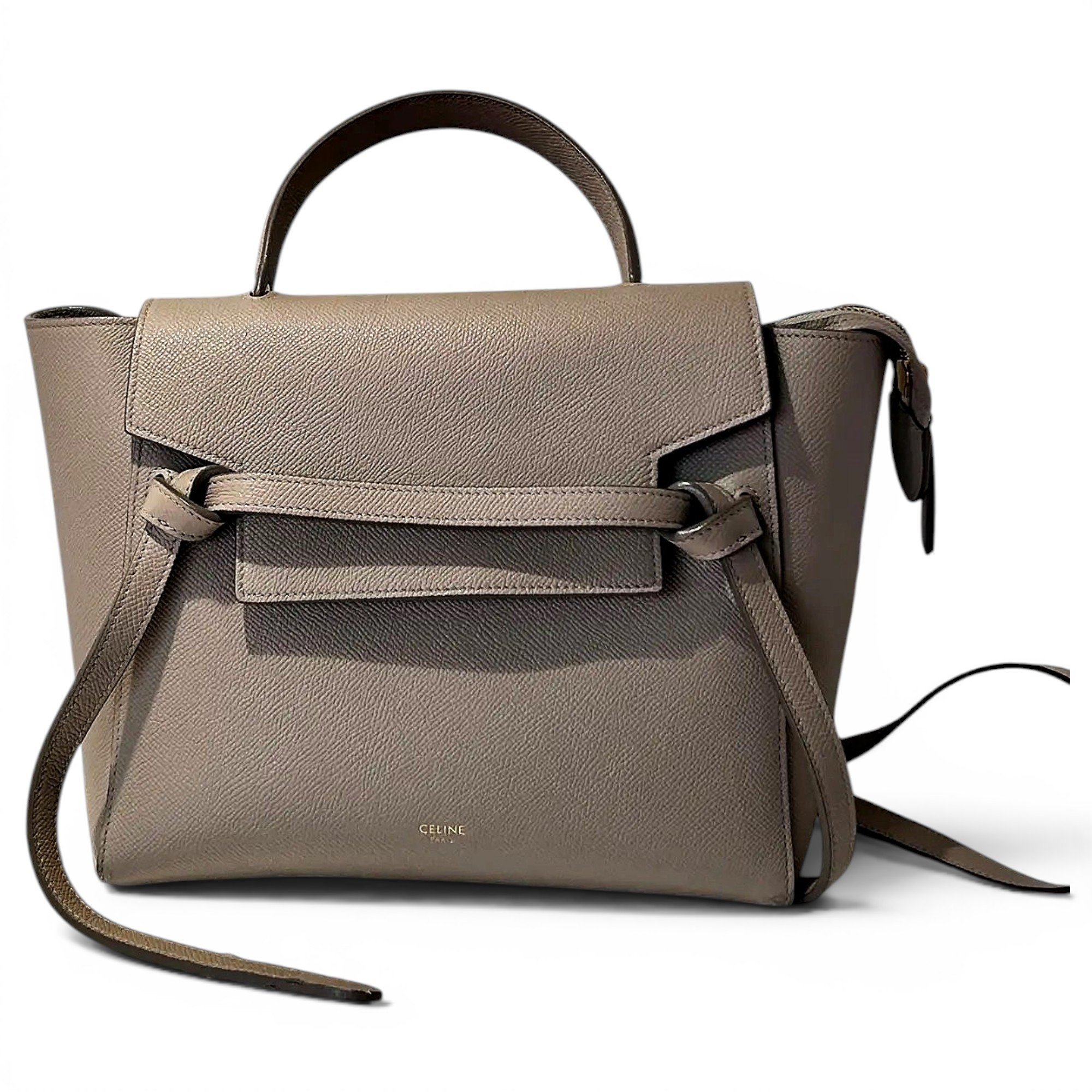 Belt leather handbag