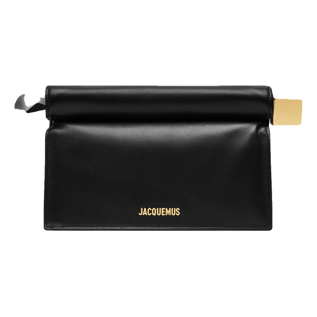 La Pochette Rond Carré leather clutch bag
