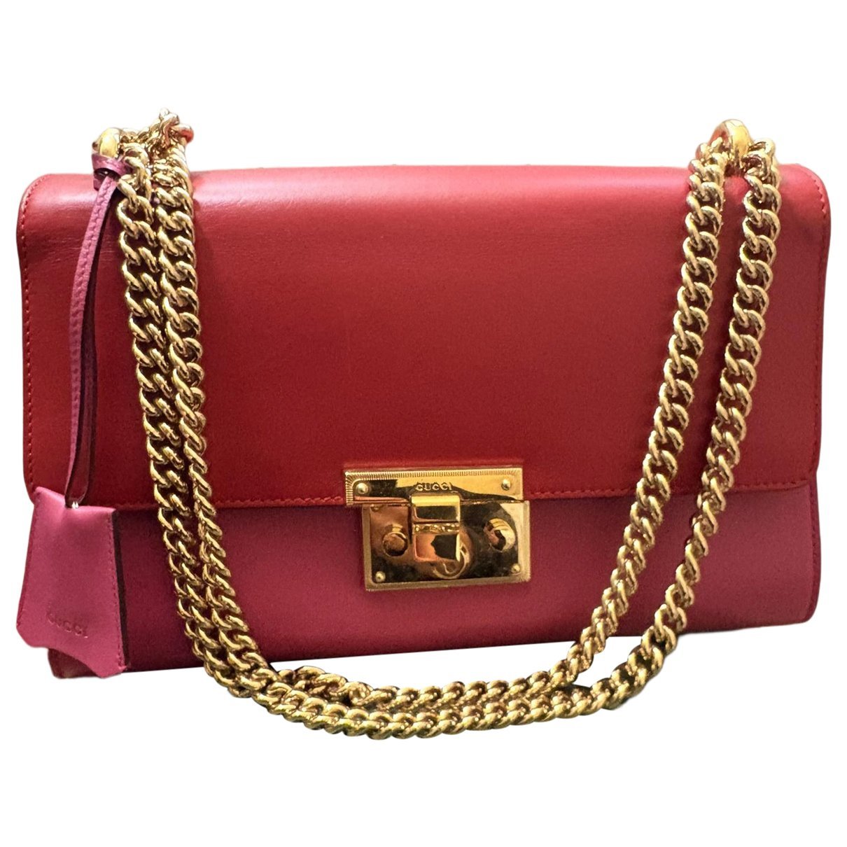 Padlock leather handbag