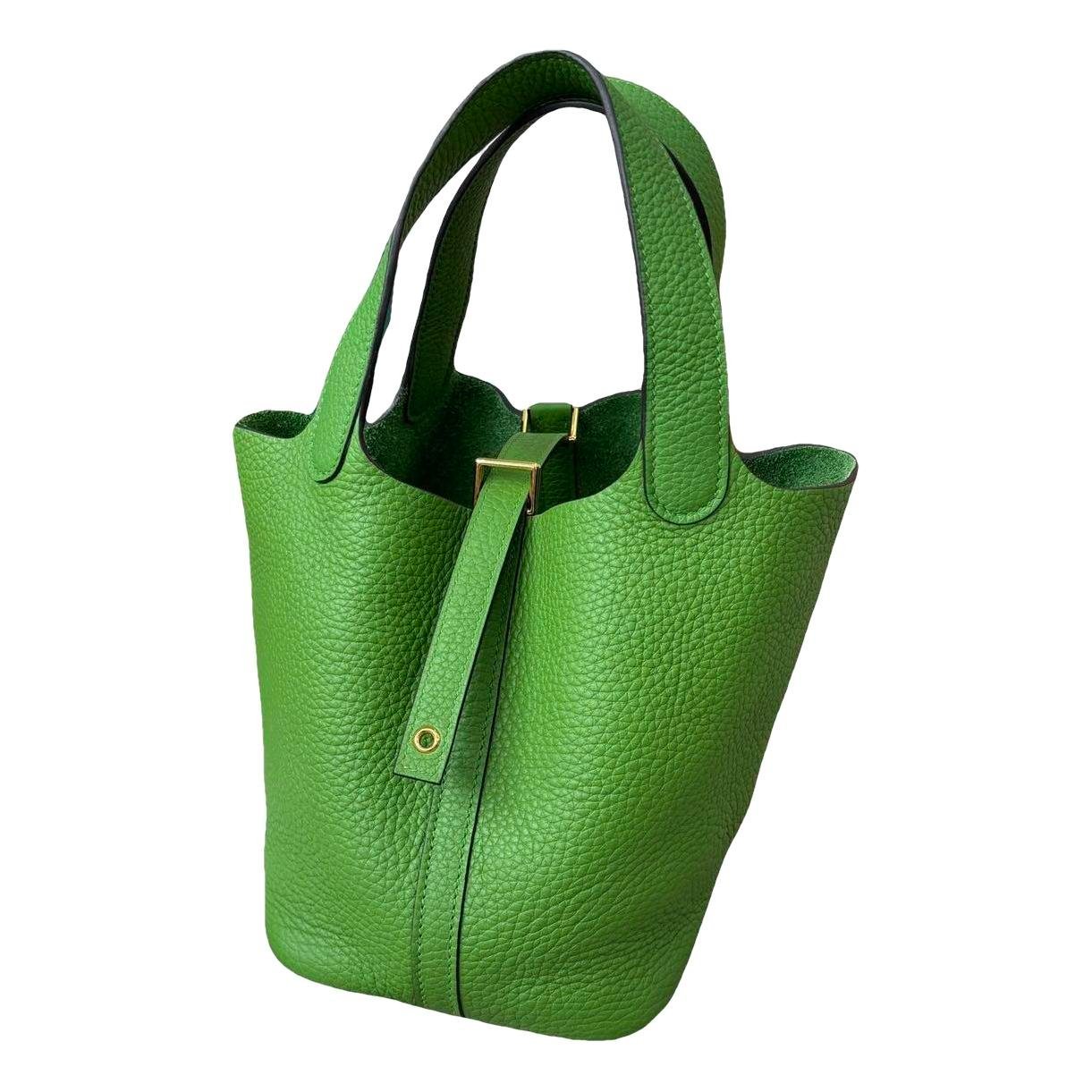 Picotin leather tote