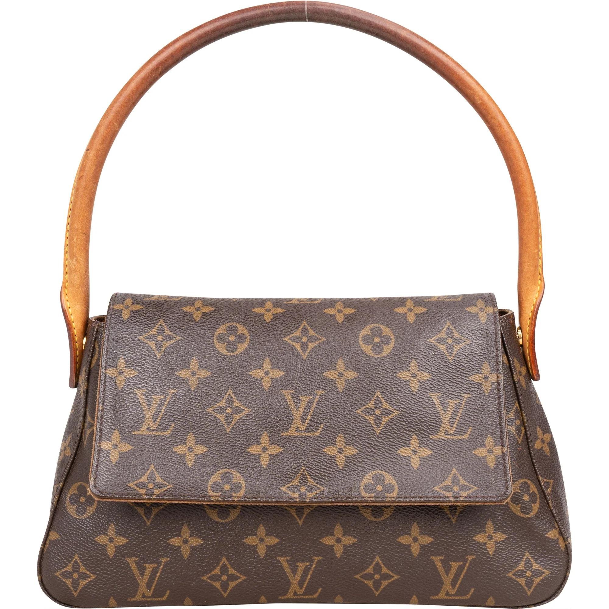Looping leather handbag