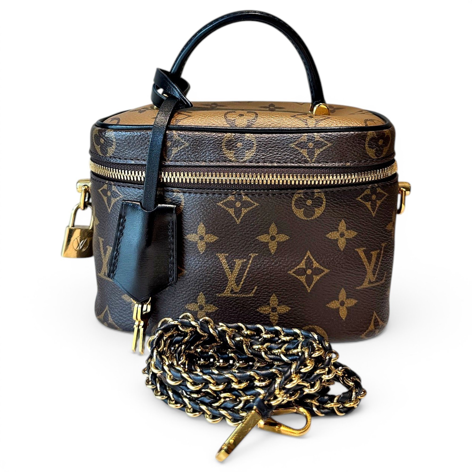 Vanity leather handbag