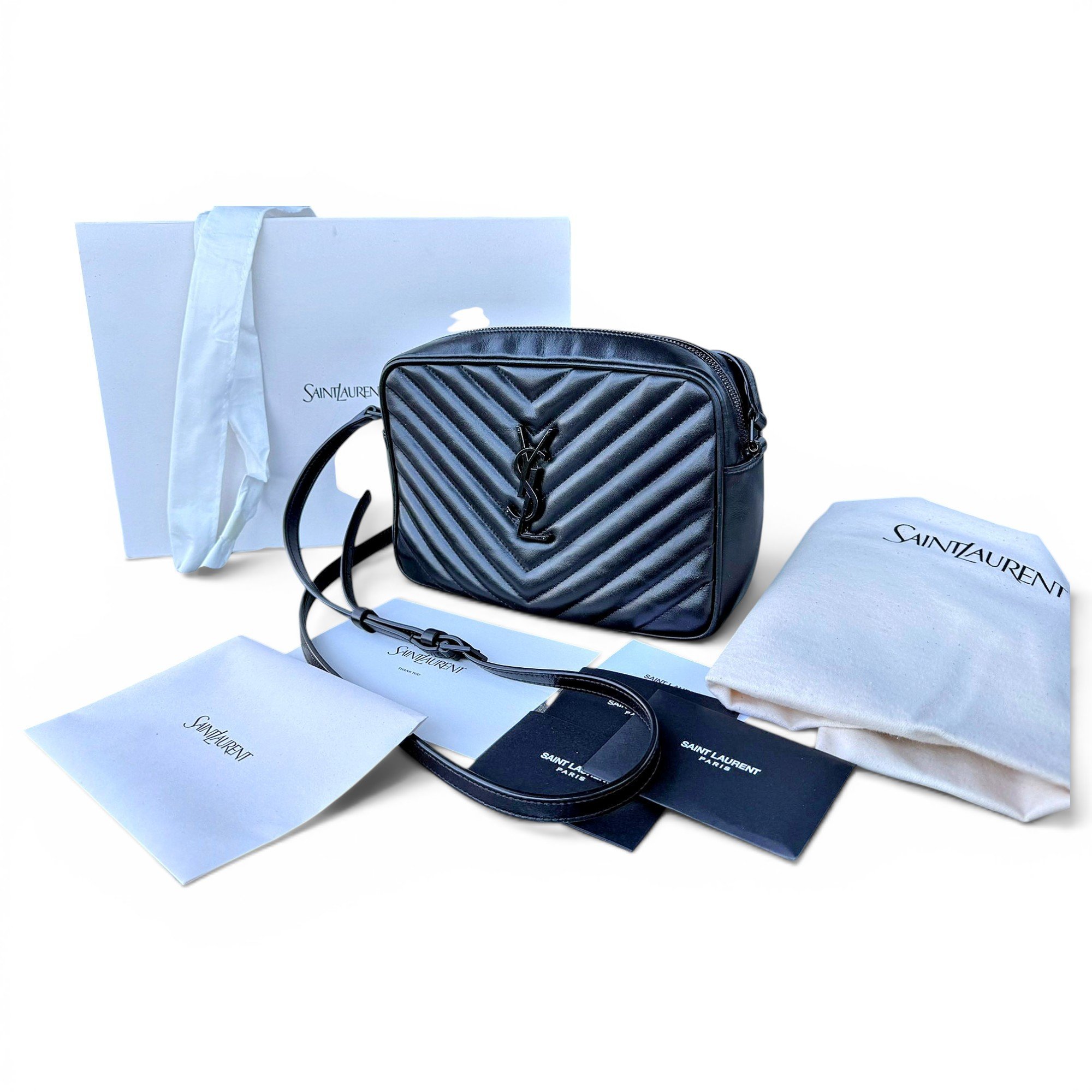 Camera Lou leather crossbody bag