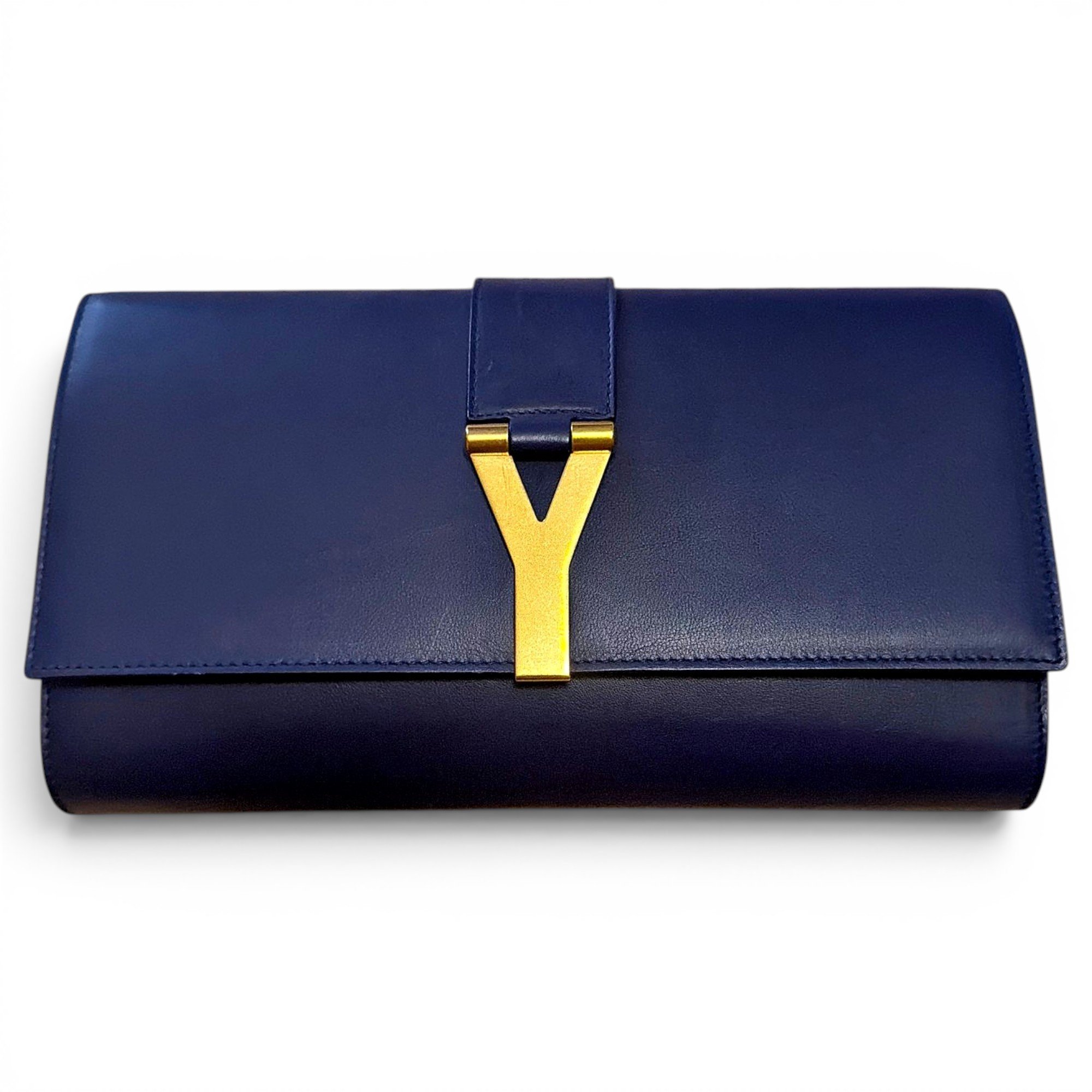 Leather clutch bag