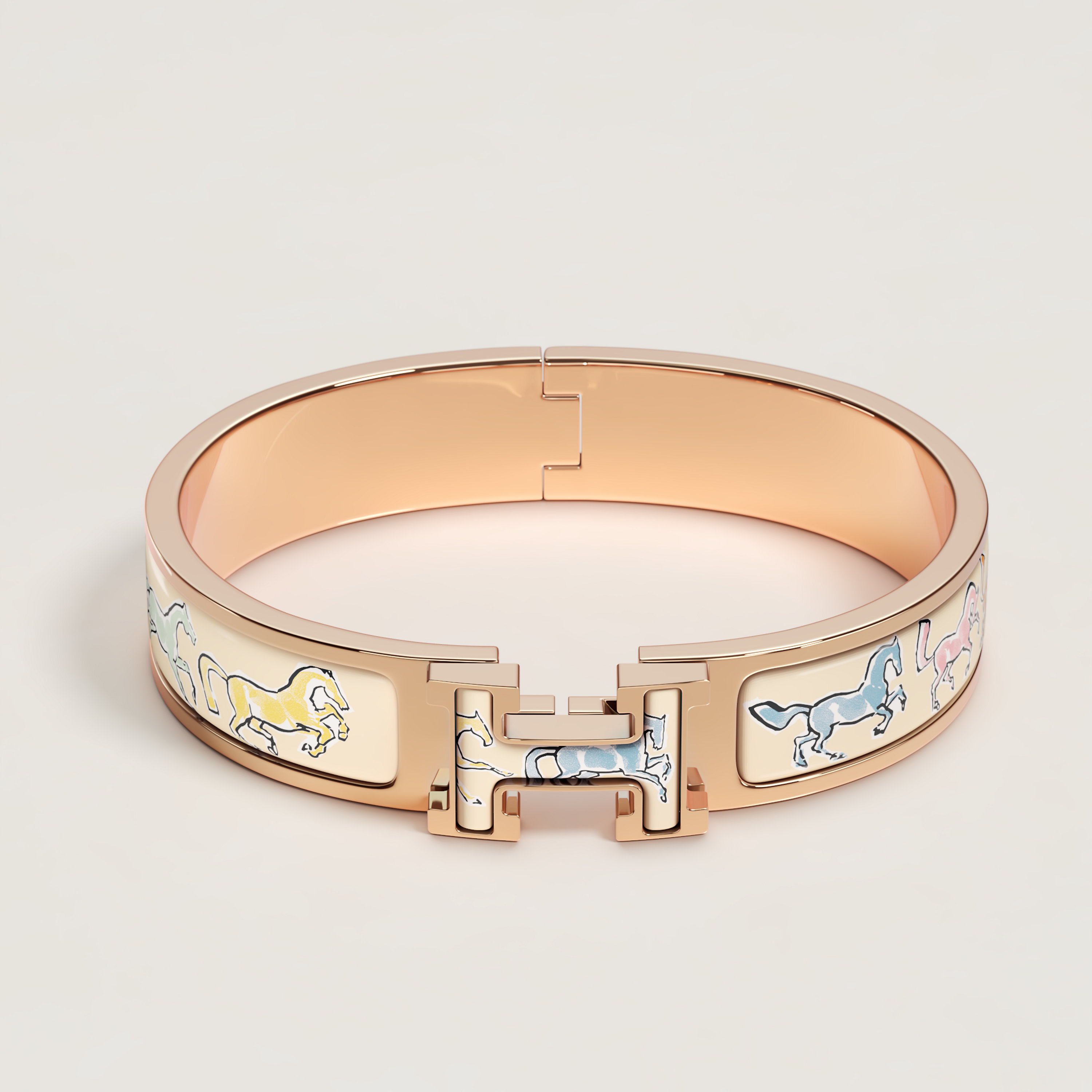 Clic H Chevaux en Liberte bracelet