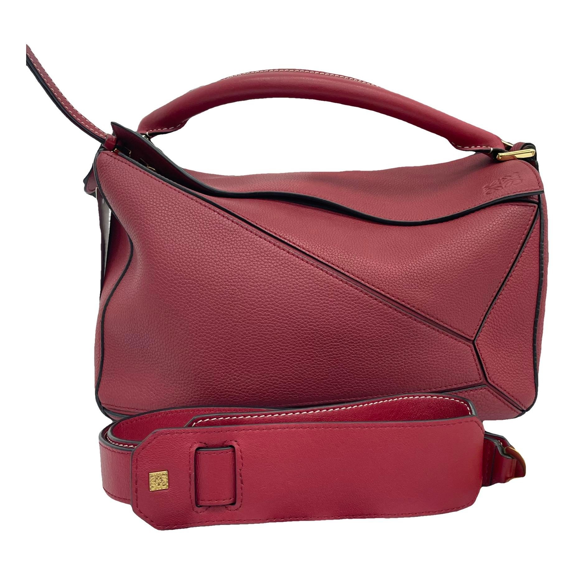 Puzzle leather handbag