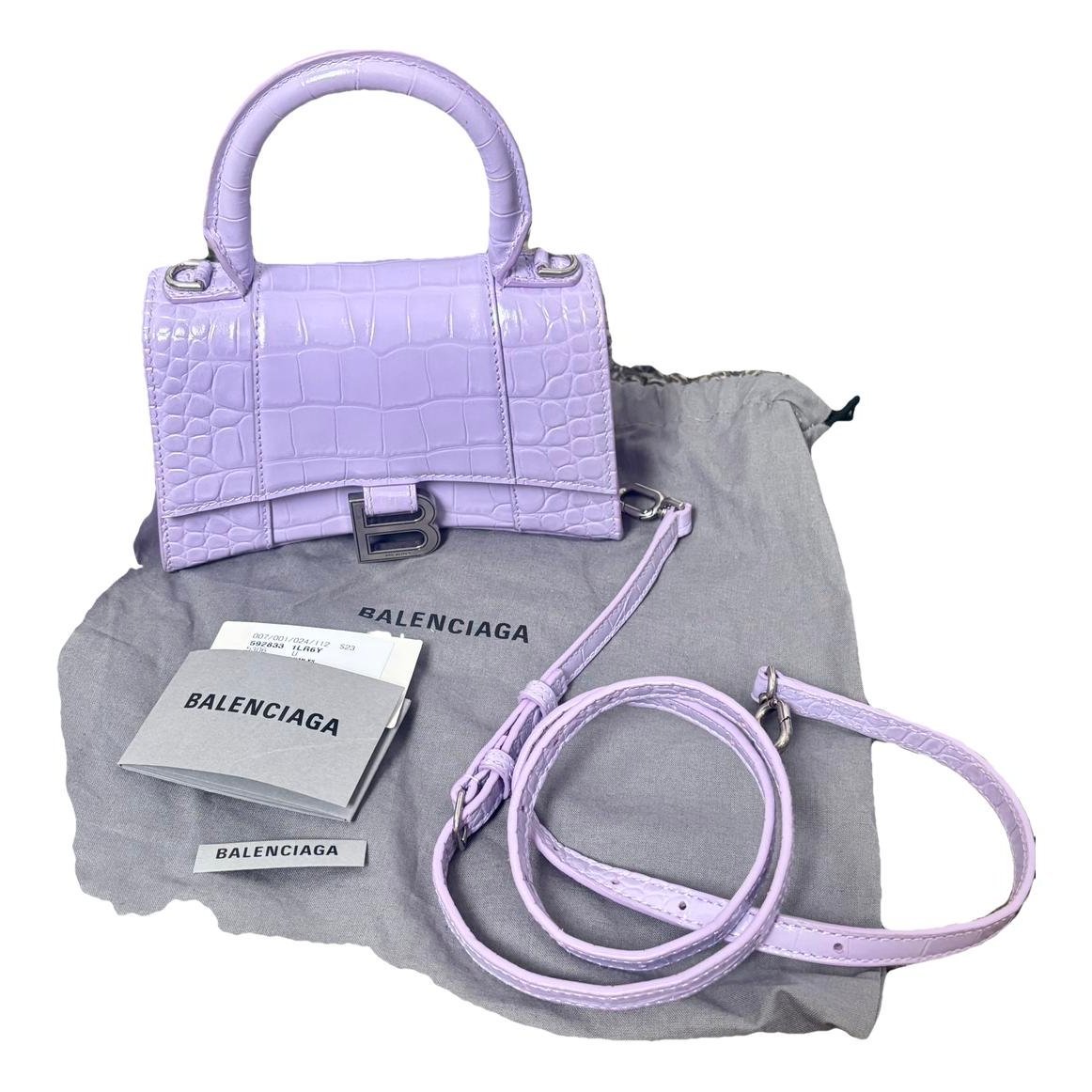 Hourglass leather crossbody bag