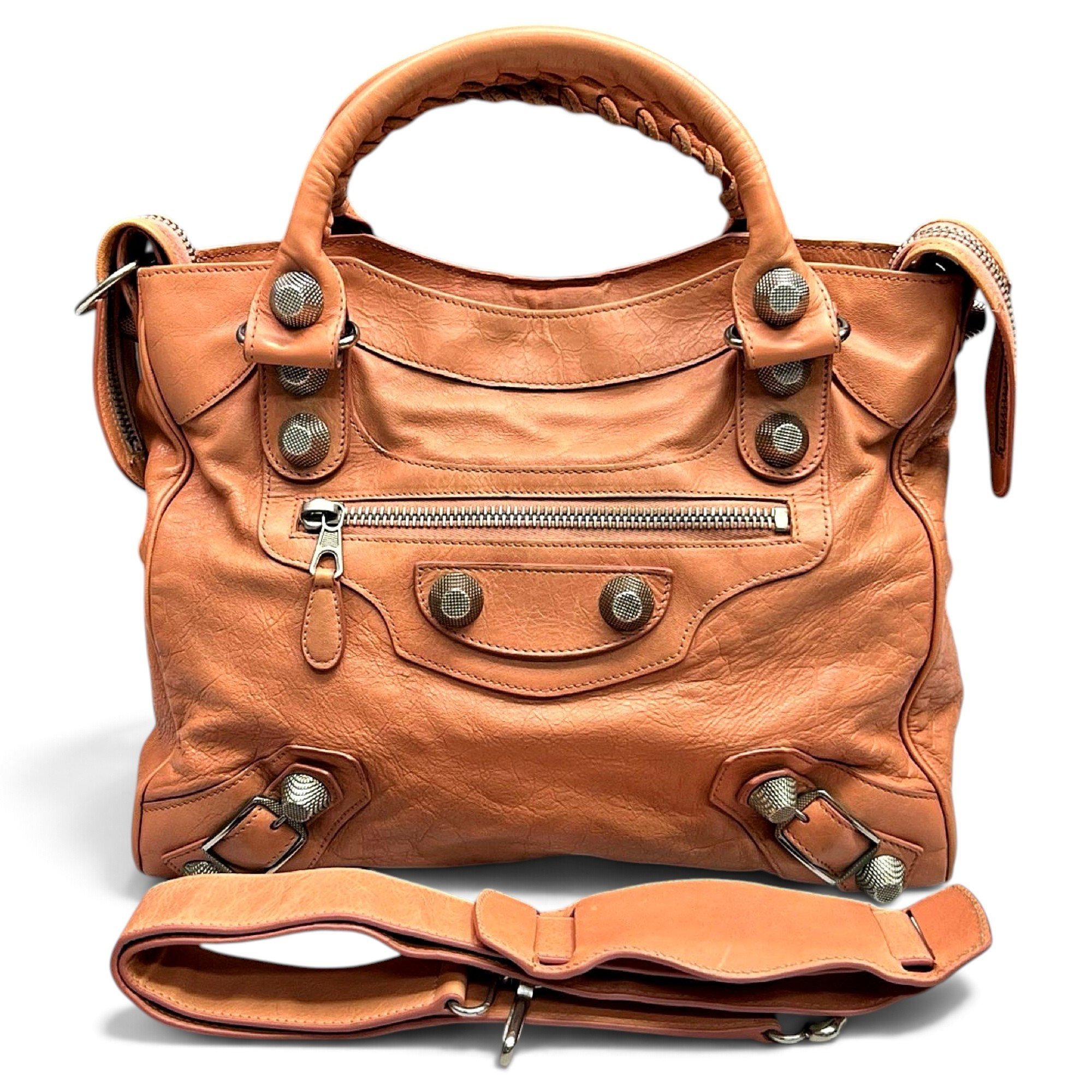 Work leather handbag