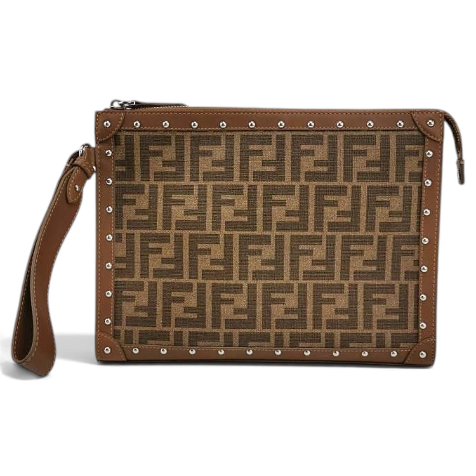 Leather clutch bag