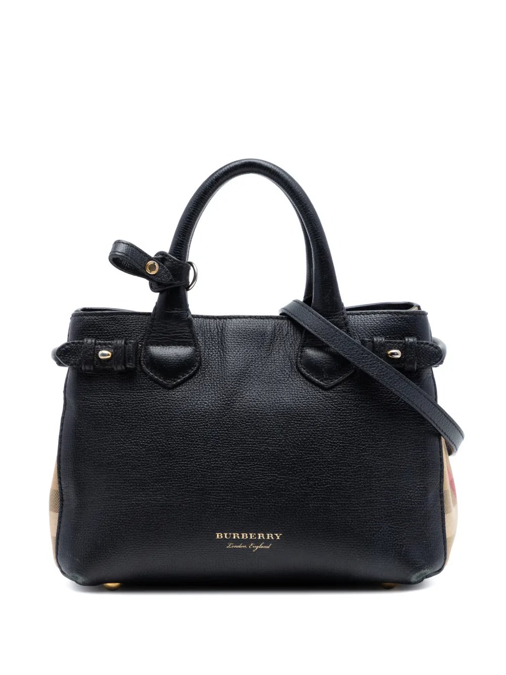 2000-2017 Small Derby Calfskin and House Check Banner satchel