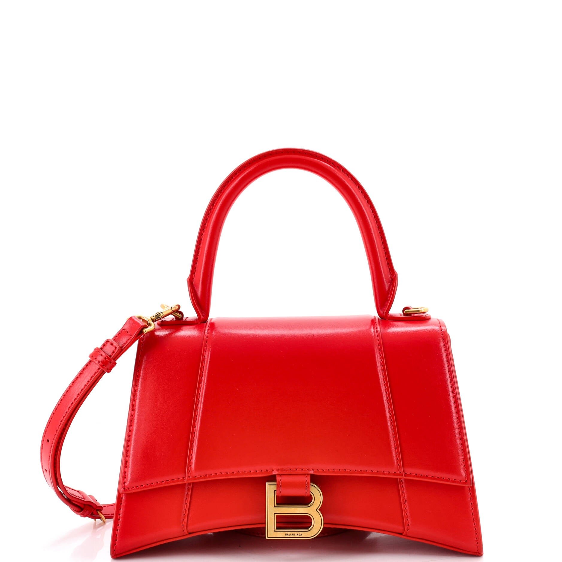 Hourglass Top Handle Bag Leather Small