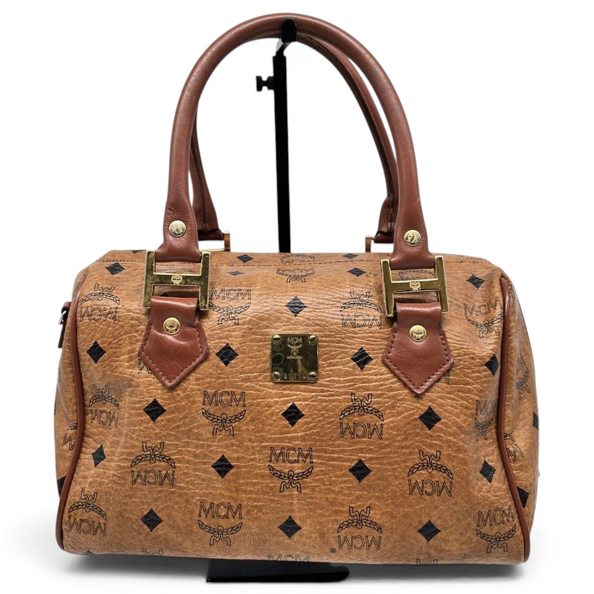 Boston leather bowling bag