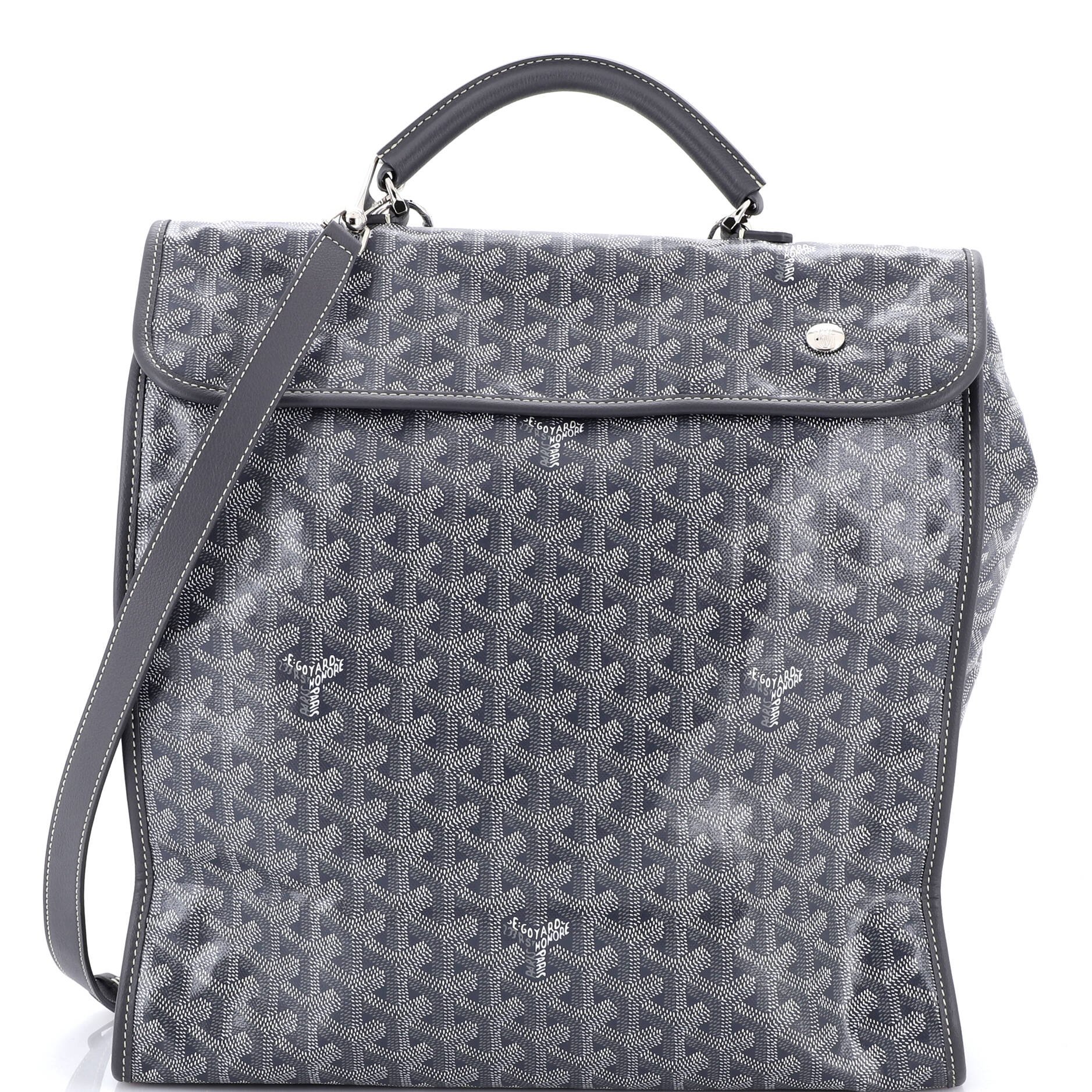Goyard Saint Leger Briefcase Backpack Coated Canvas
