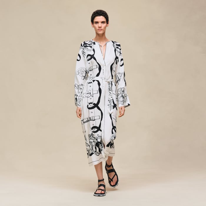 Blanc Nacre "Ferronnerie Remix" Caftan