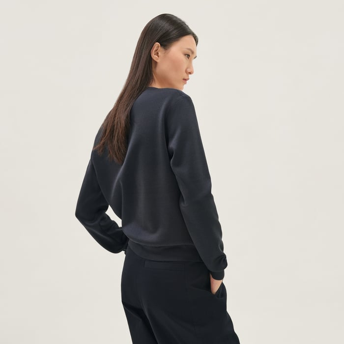 Bleu Noir "Brides De Gala En Fleurs" Long-sleeve Twillaine Sweater