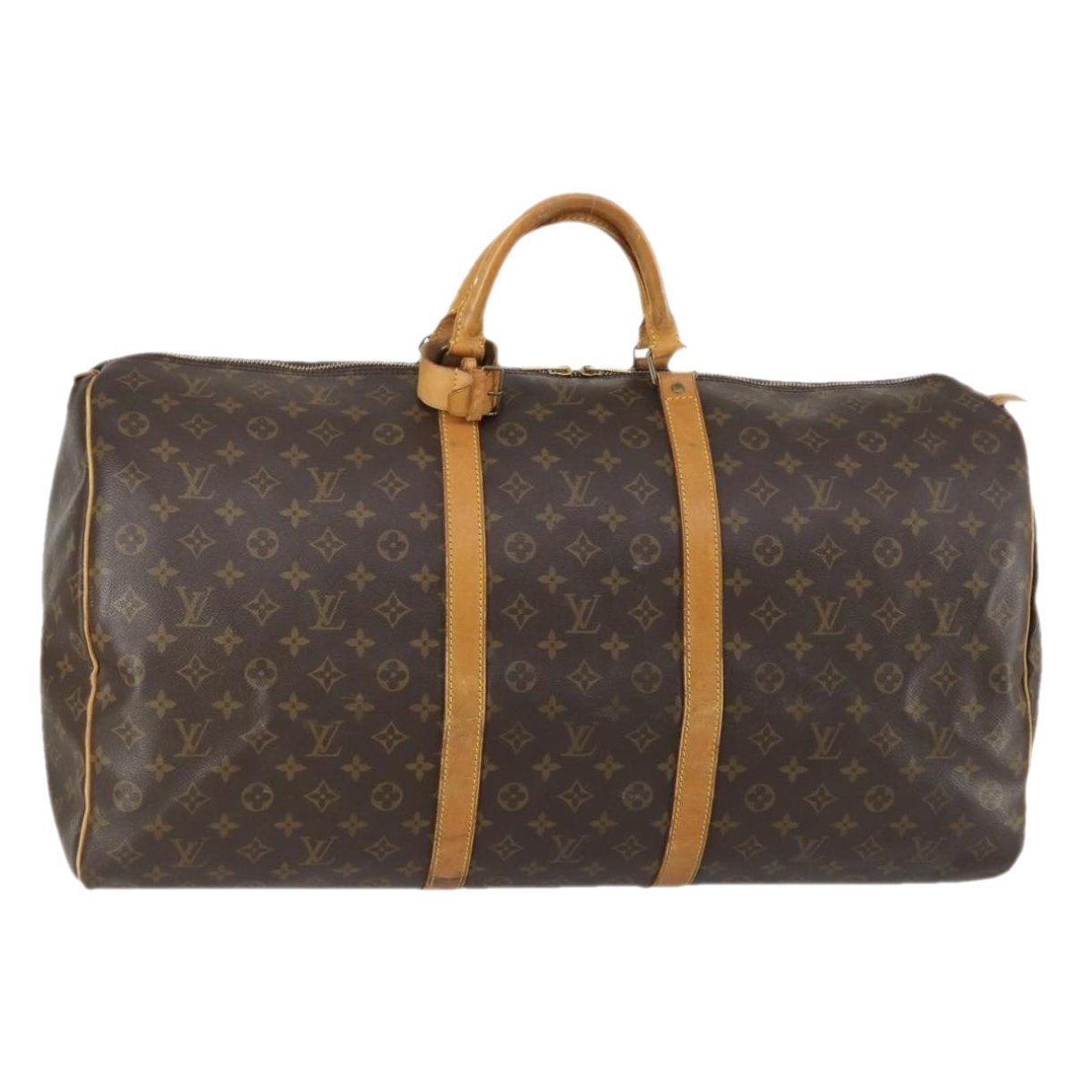 Keepall leather travel bag