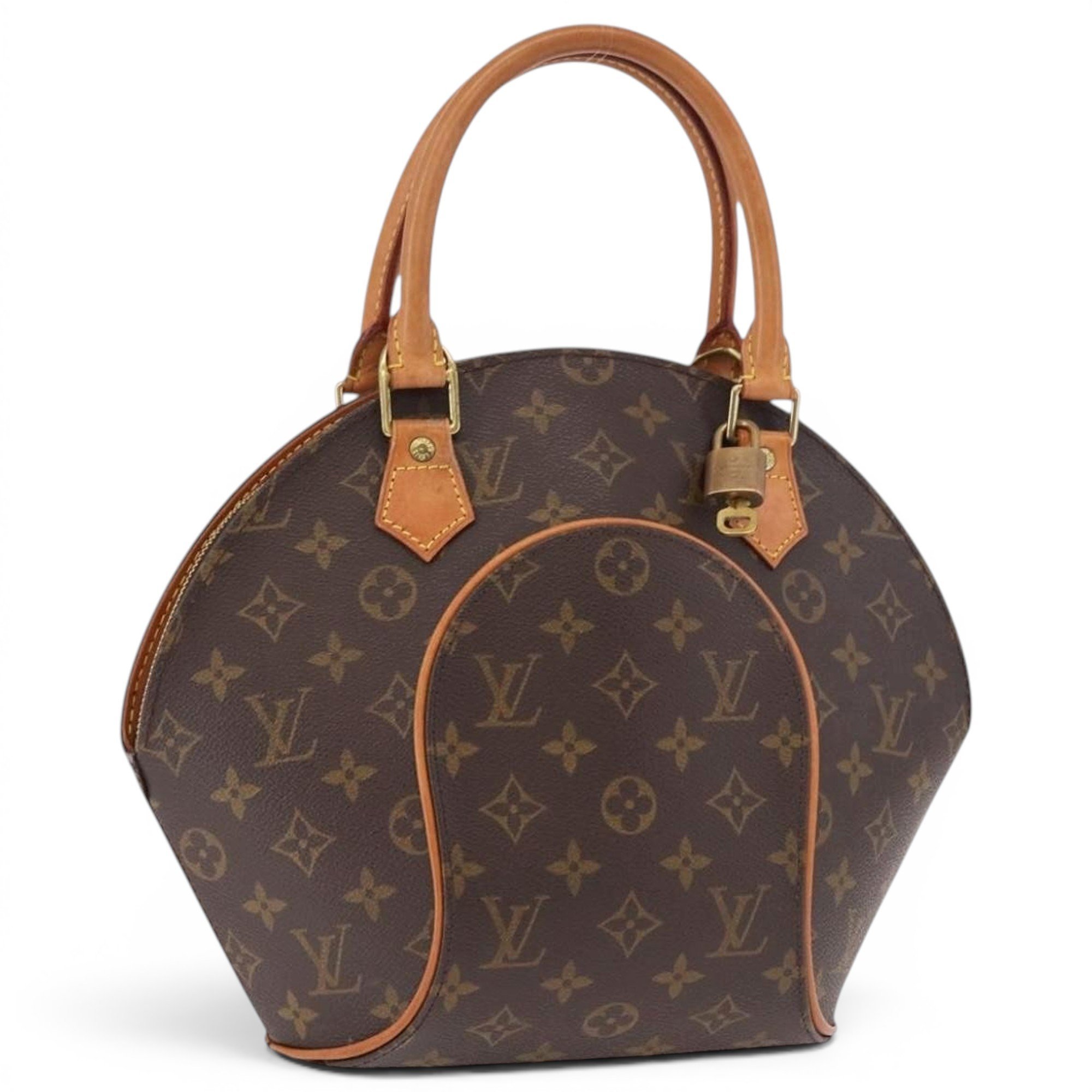 Ellipse leather handbag