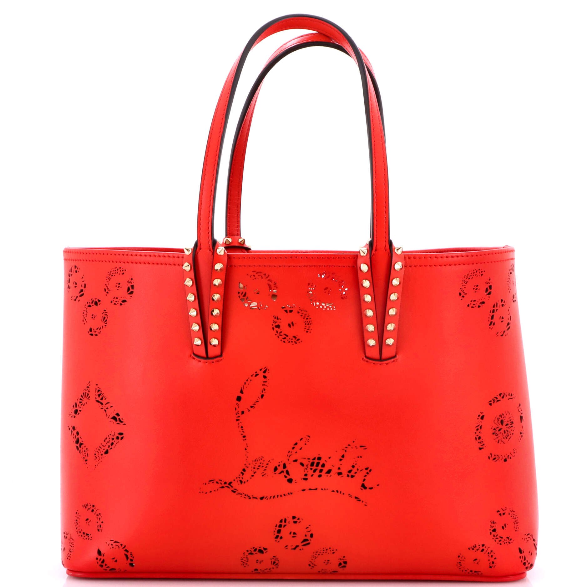 Cabata East West Tote Perforated Leather Small